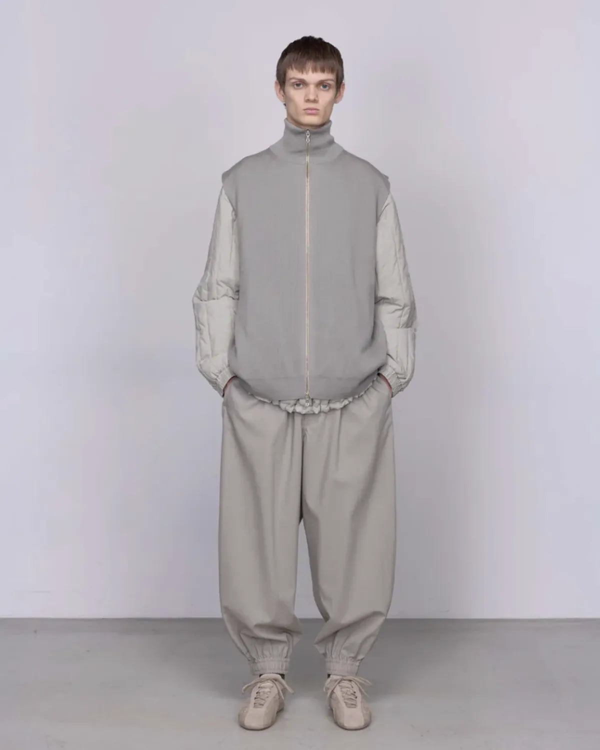 Graphpaper / PERTEX UNLIMITED Qulited Crew Neck Pullover (GM253-30395)
