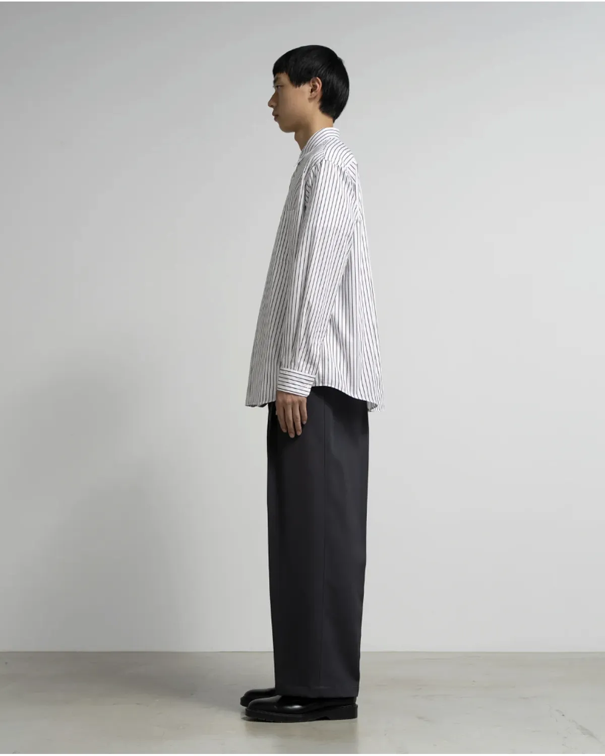Graphpaper / SIDOGRAS Stripe Regular Collar Shirt (GM254-50024STB)