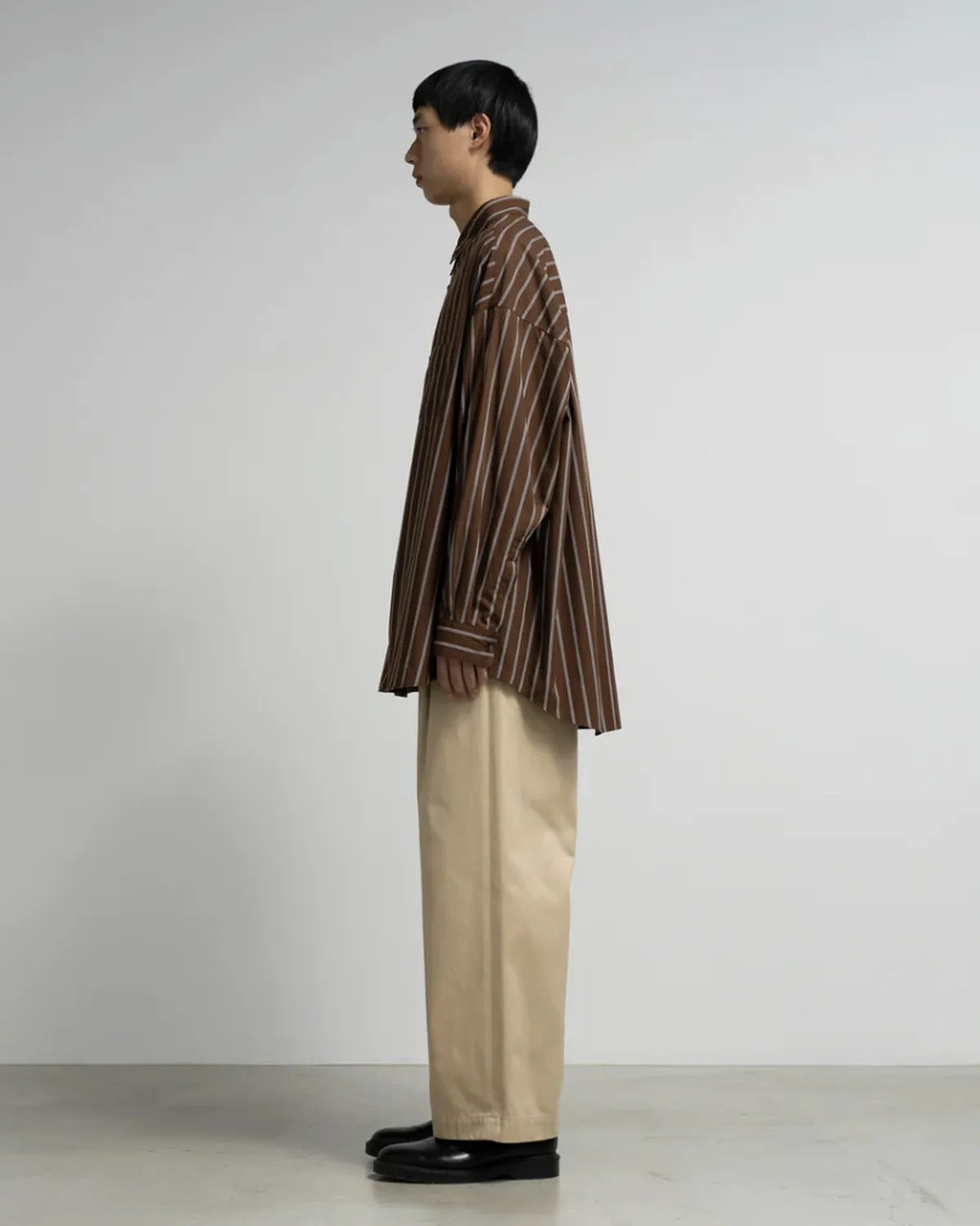 Graphpaper / SIDOGRAS Stripe L/S Oversized Regular Collar Shirt (GM254-50025STB)