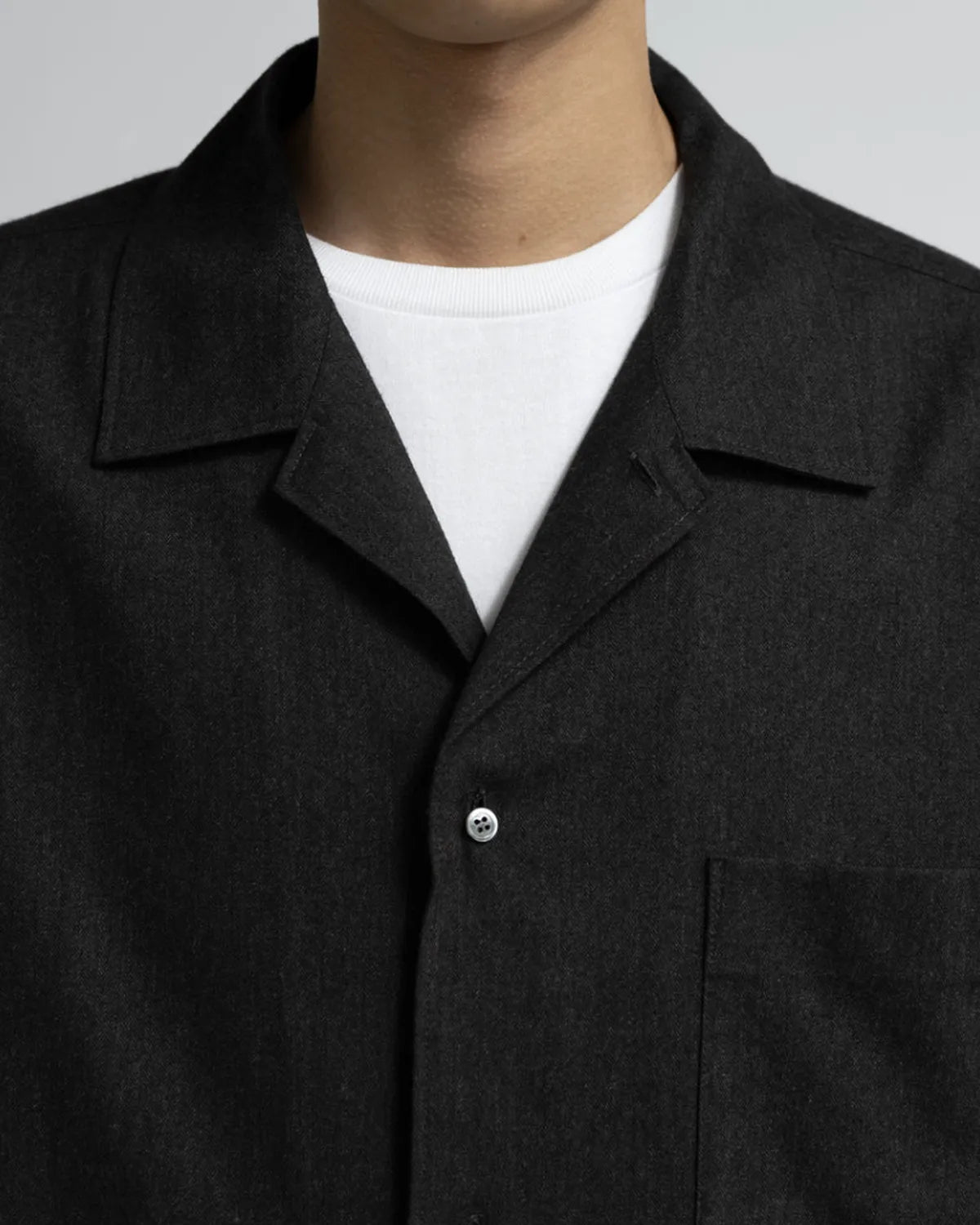 Graphpaper / SIDOGRAS Cotton Herringbone Flannel Sleeping Shirt (GM254-50044)