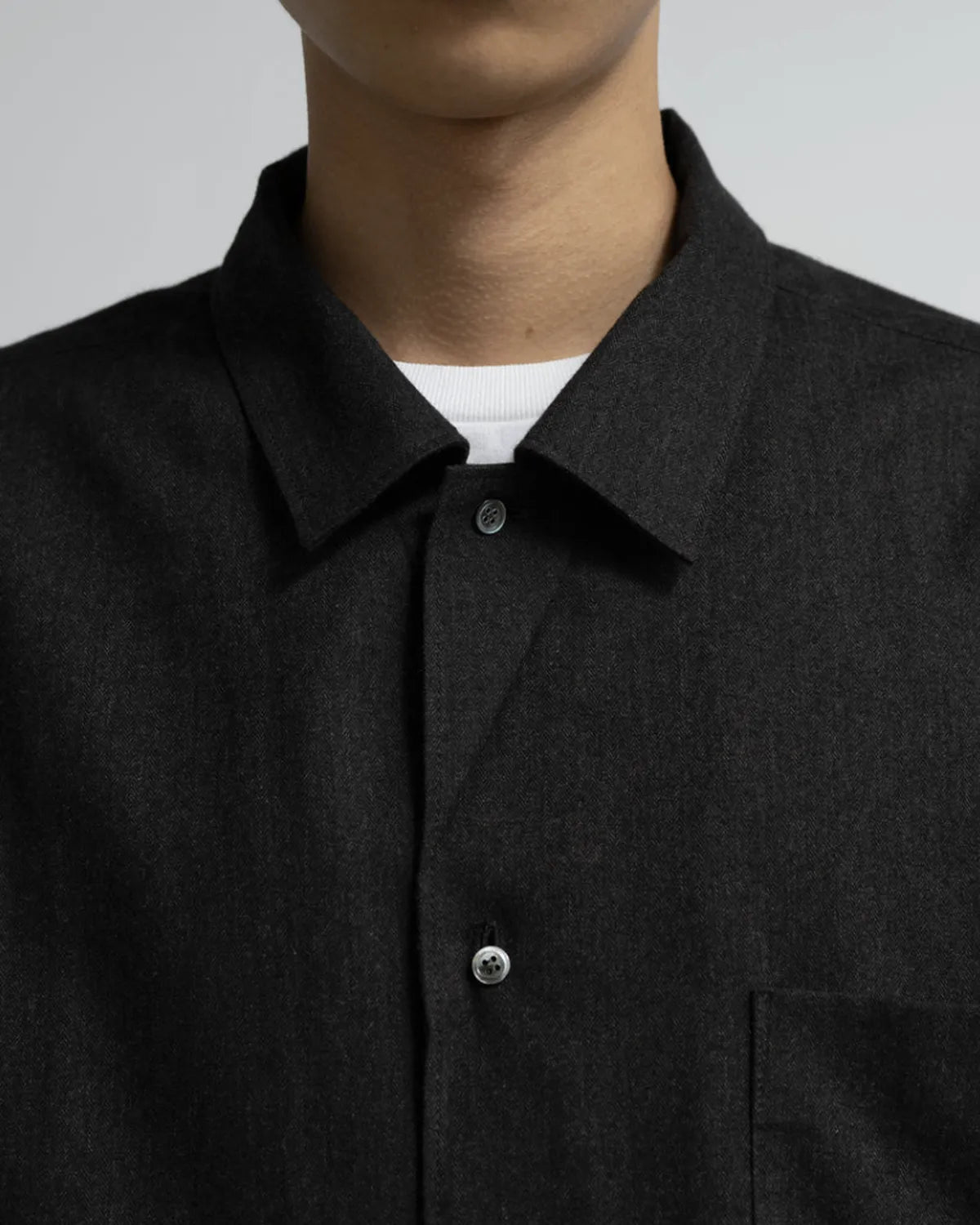 Graphpaper / SIDOGRAS Cotton Herringbone Flannel Sleeping Shirt (GM254-50044)