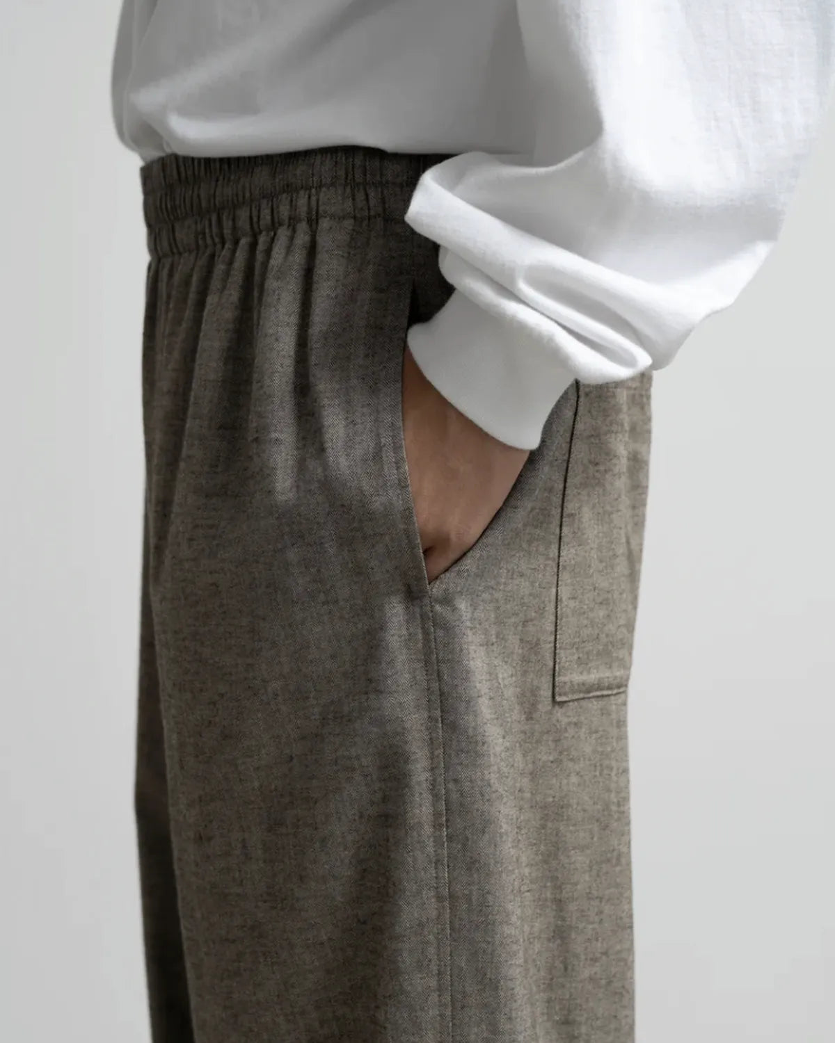 Graphpaper / SIDOGRAS Cotton Herringbone Flannel Sleeping Pants (GM254-40045)