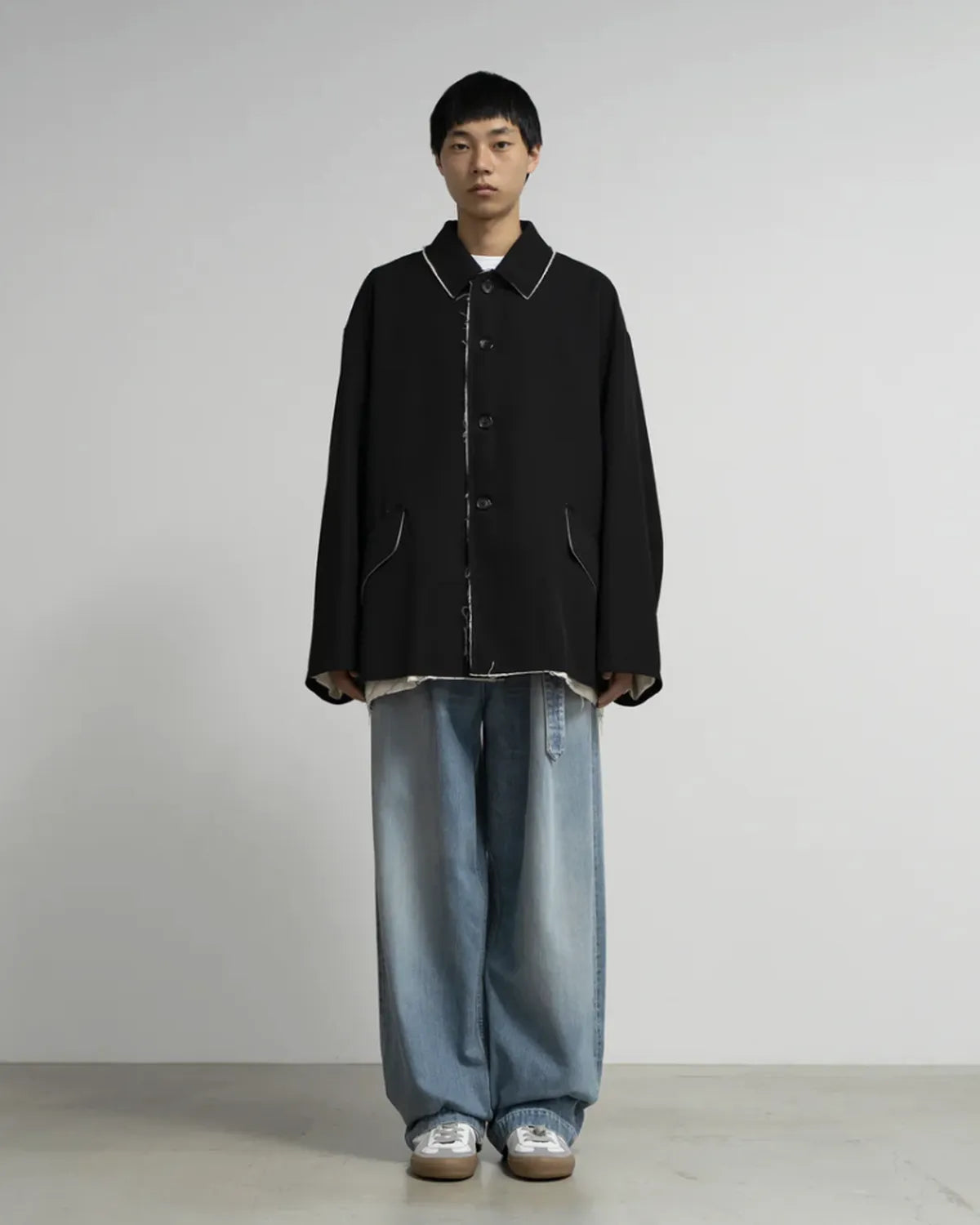 Graphpaper × CAMIEL FORTGEN / C.F × GP Wool Gabardine Coat (GM254-10105)