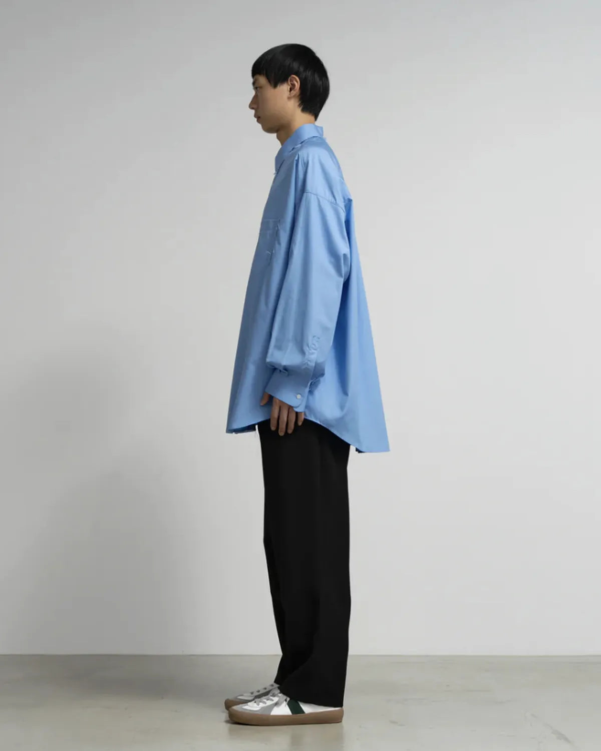 Graphpaper × CAMIEL FORTGEN / C.F × GP High Count Regular Collar Round Cut Shirt (GM254-50102)