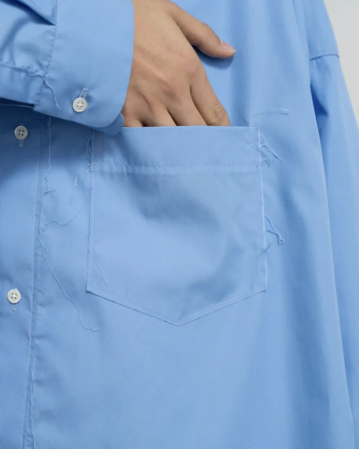 Graphpaper × CAMIEL FORTGEN / C.F × GP High Count Regular Collar Round Cut Shirt (GM254-50102)