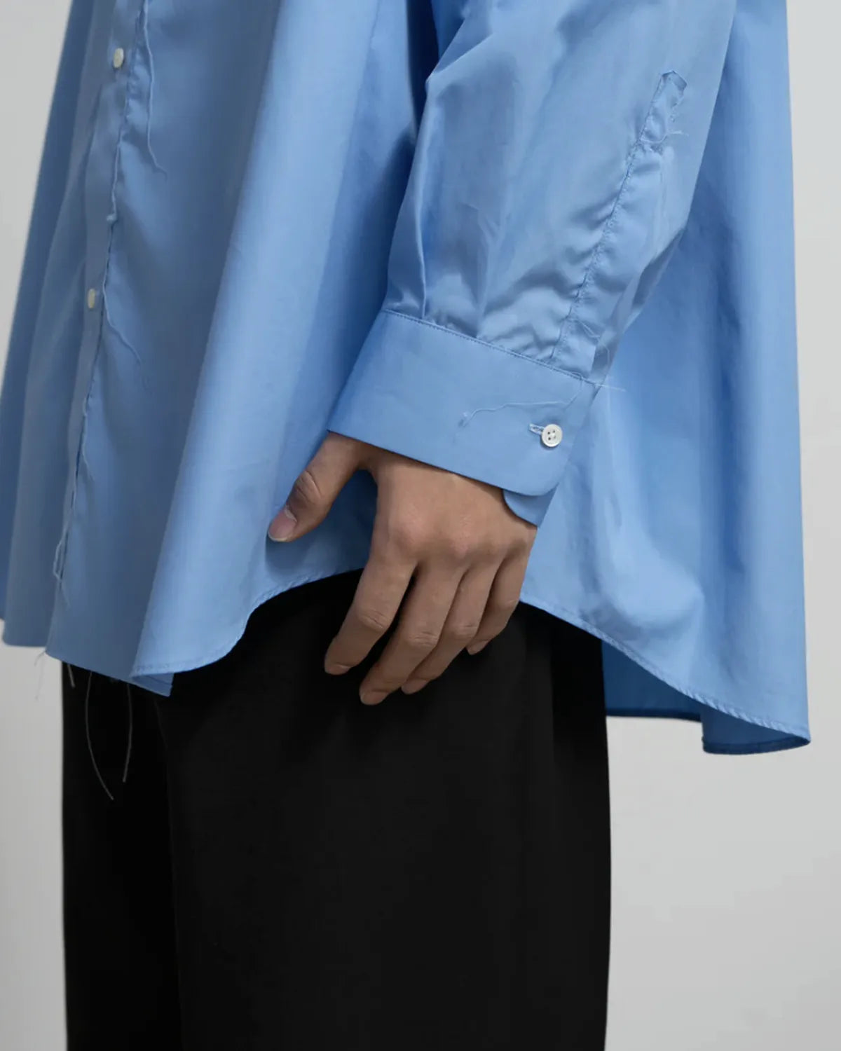 Graphpaper × CAMIEL FORTGEN / C.F × GP High Count Regular Collar Round Cut Shirt (GM254-50102)