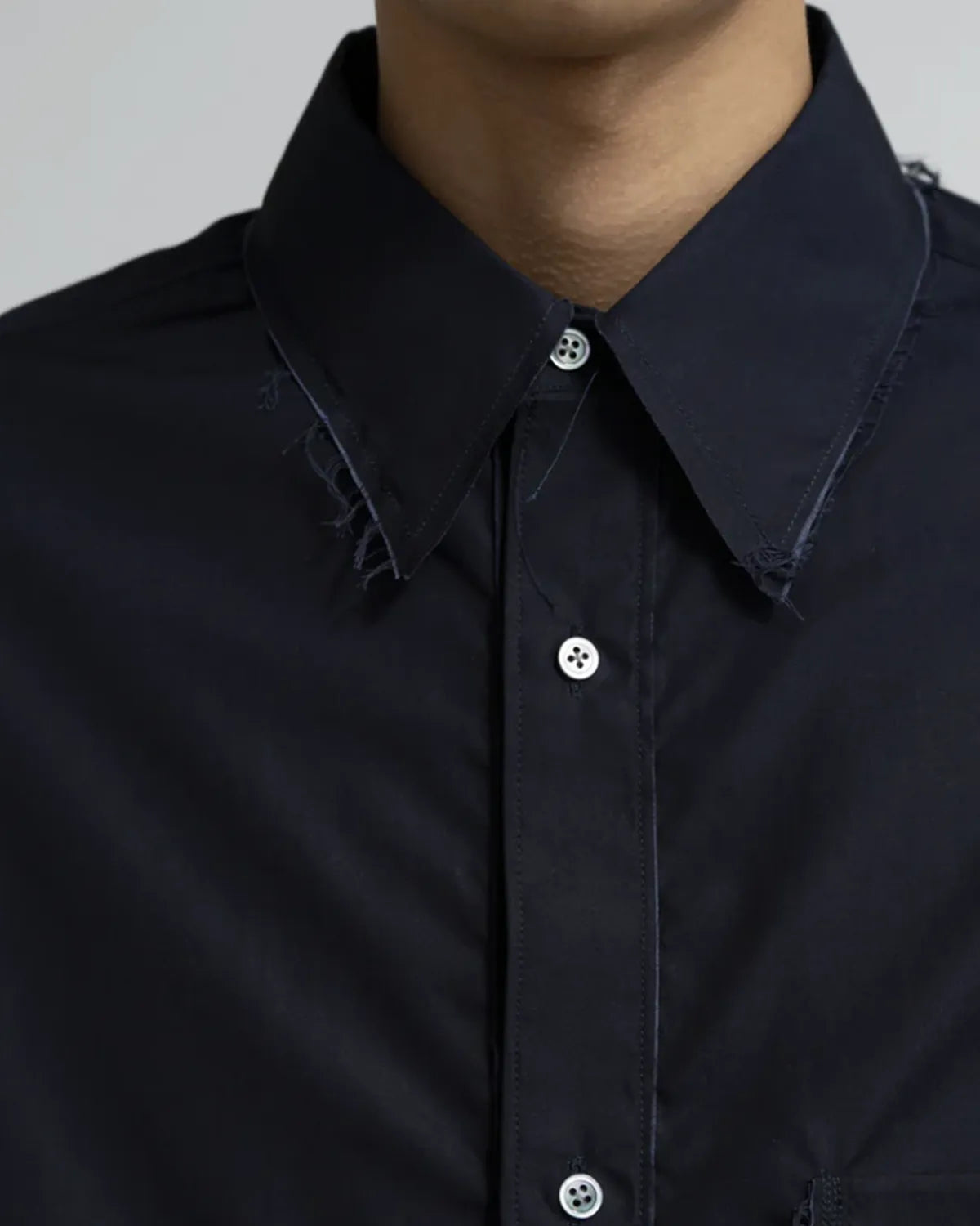 Graphpaper × CAMIEL FORTGEN / C.F × GP High Count Regular Collar Round Cut Shirt (GM254-50102)