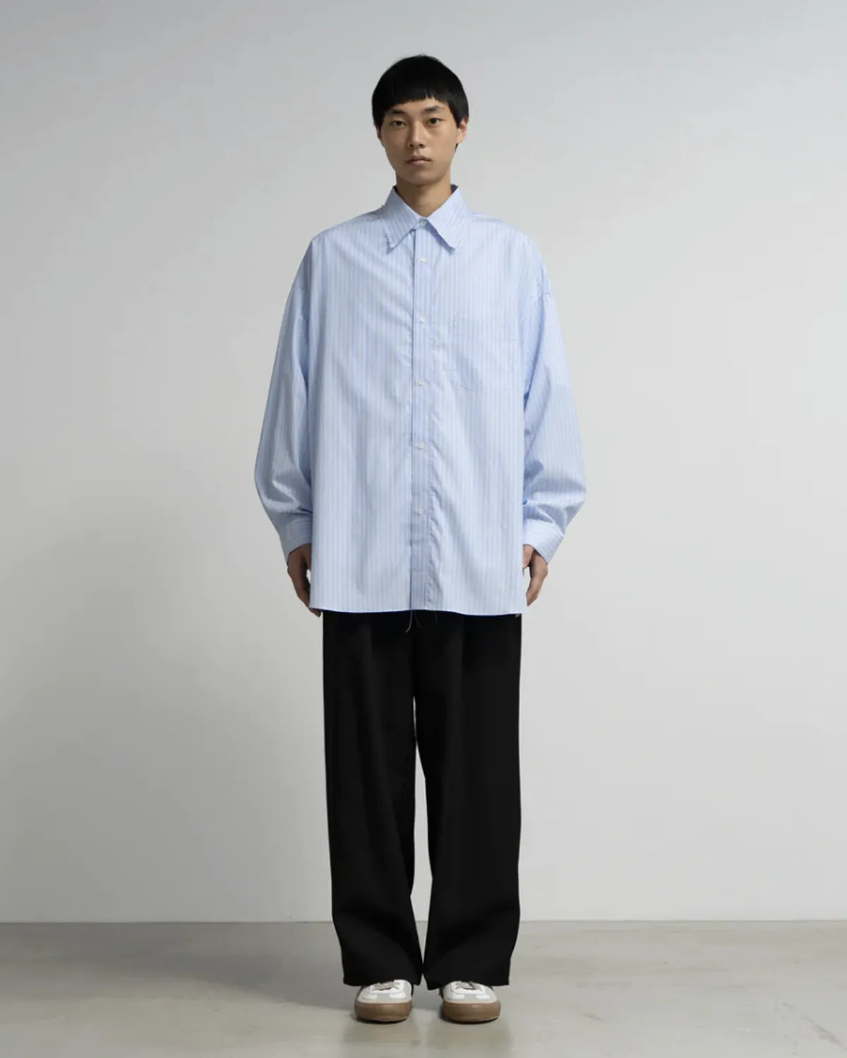 Graphpaper × CAMIEL FORTGEN / C.F × GP High Count Regular Collar Round Cut Shirt (GM254-50102)