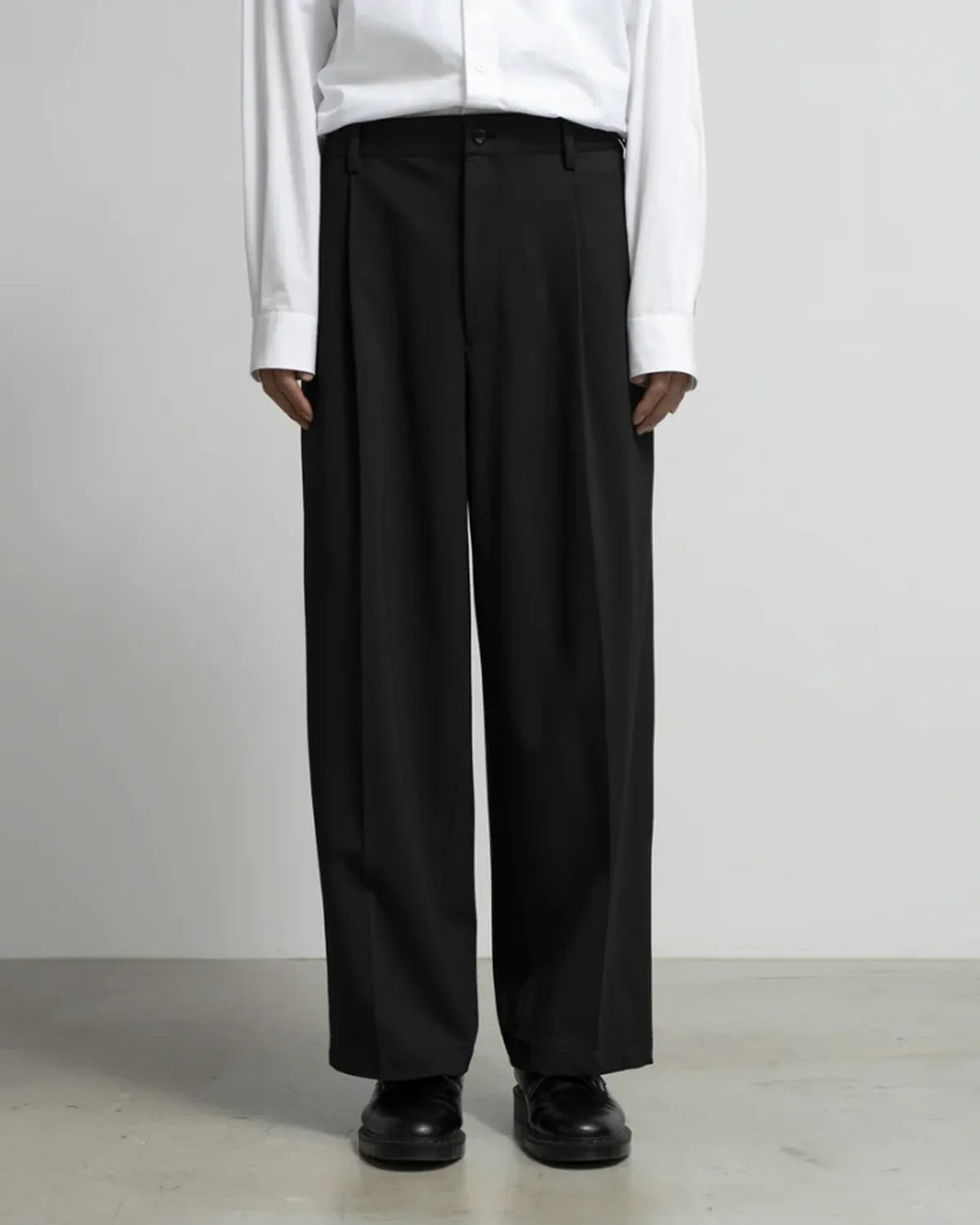 Graphpaper / SIDOGRAS Melange Ponte Wide Slacks (GM254-40052)