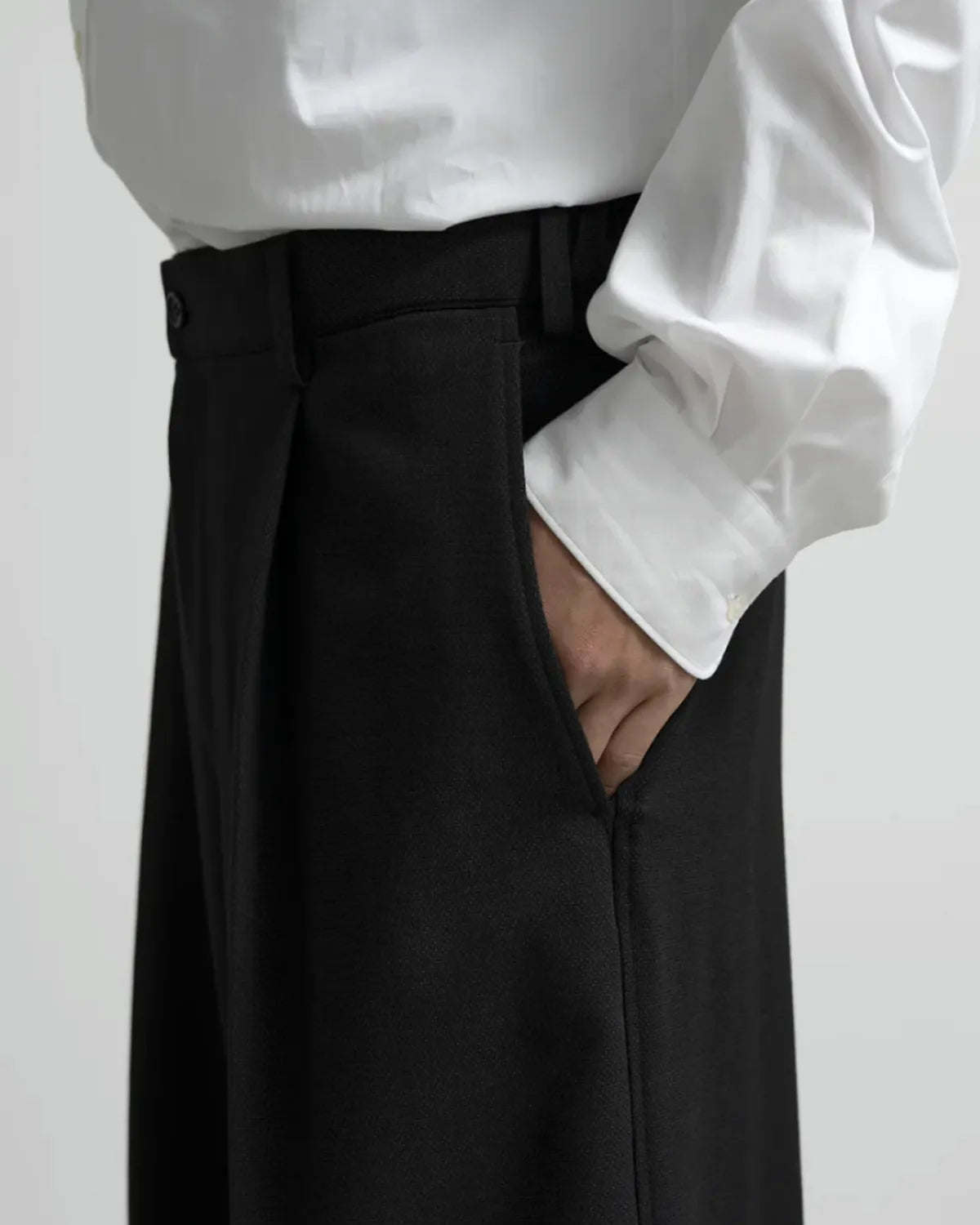 Graphpaper / SIDOGRAS Melange Ponte Wide Slacks (GM254-40052)