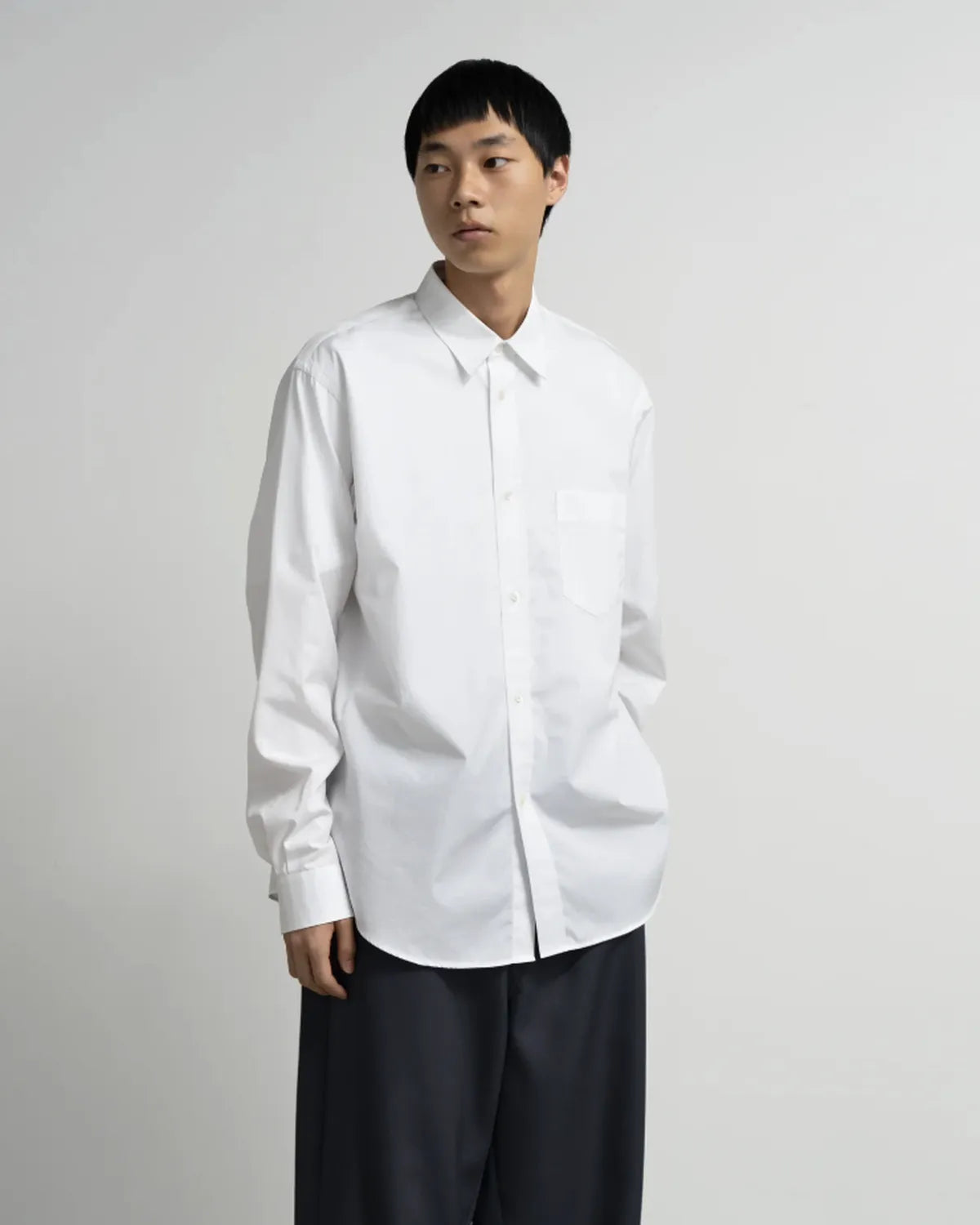 Graphpaper / High Count Regular Collar Round Cut Shirt (GM261-50032B)