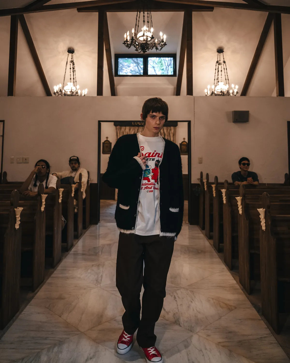 ©︎SAINT Mxxxxxx / KNIT CARDIGAN -TRIM (SM-HR1-0000-070)