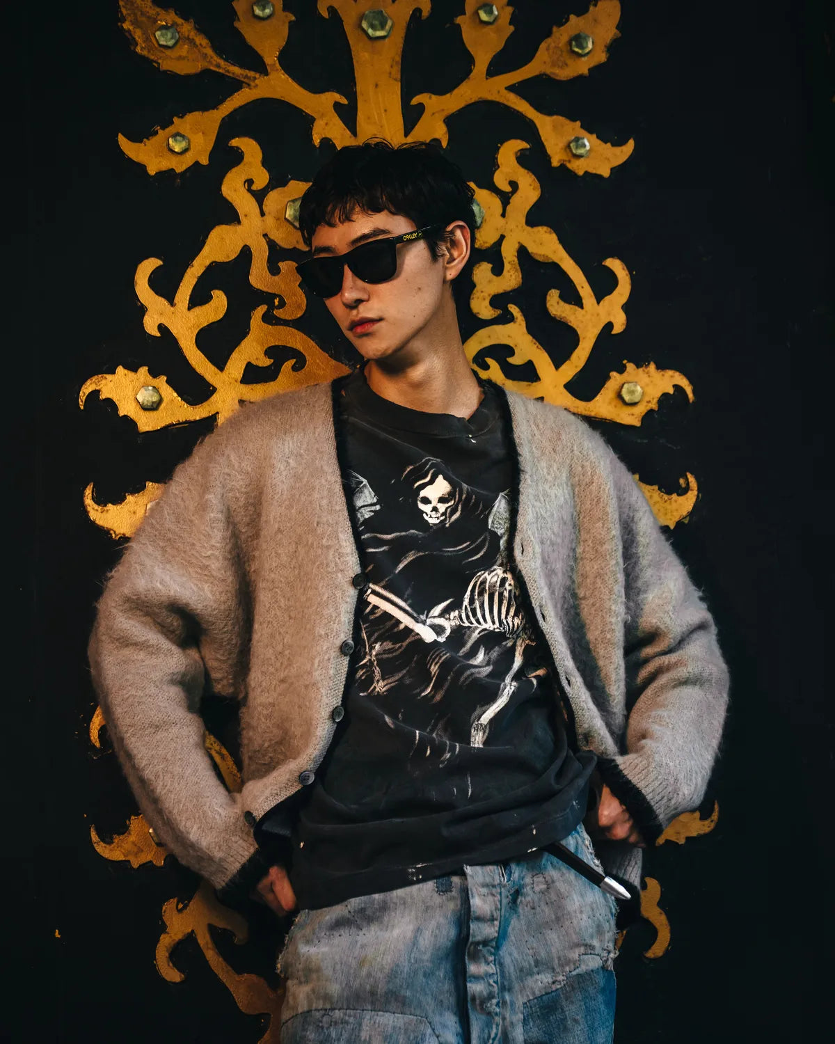 ©︎SAINT Mxxxxxx / KNIT CARDIGAN -TRIM (SM-HR1-0000-072)