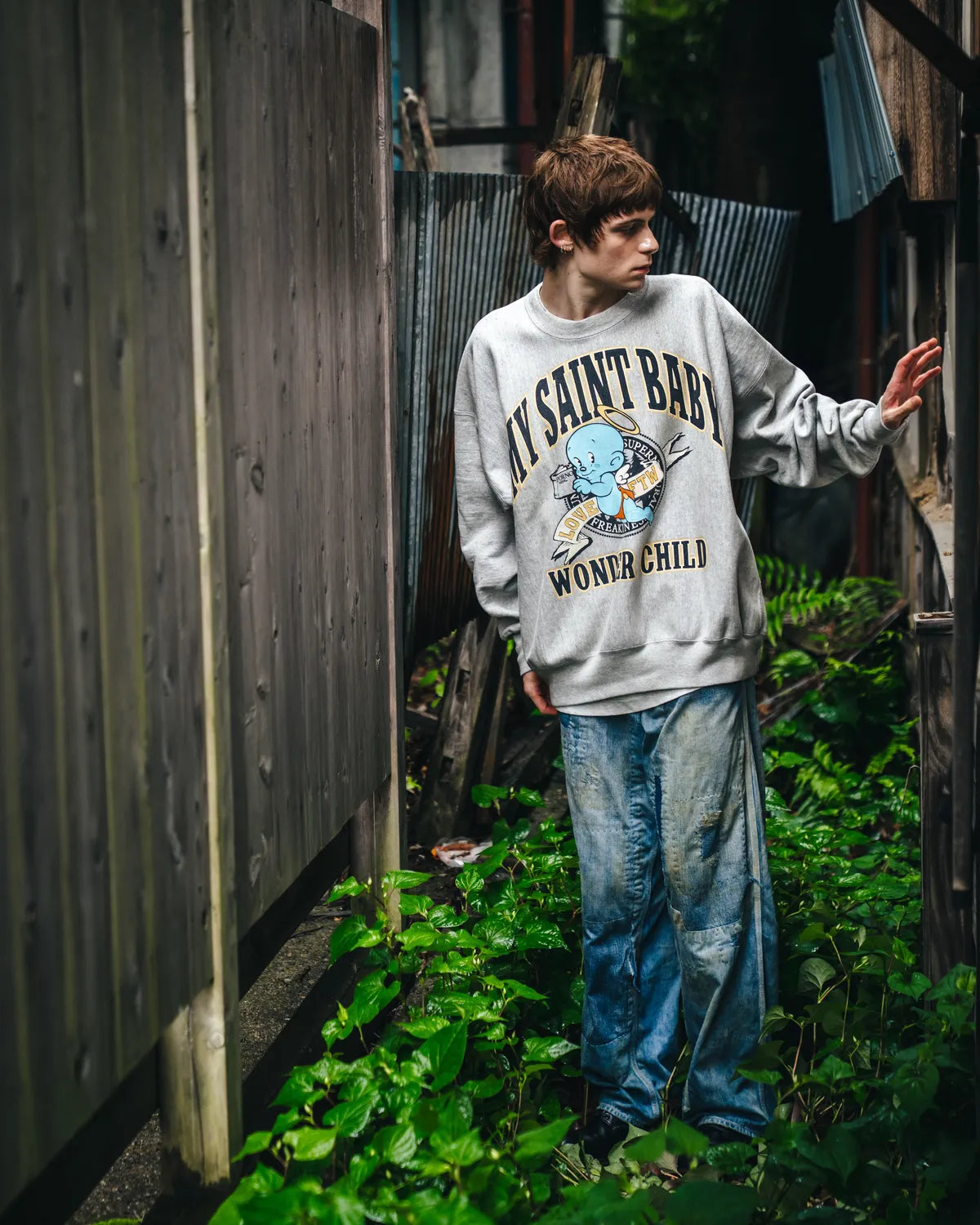 ©︎SAINT Mxxxxxx / CRW NECK SWT / BABY MICAHEL (SM-HR1-0000-050)