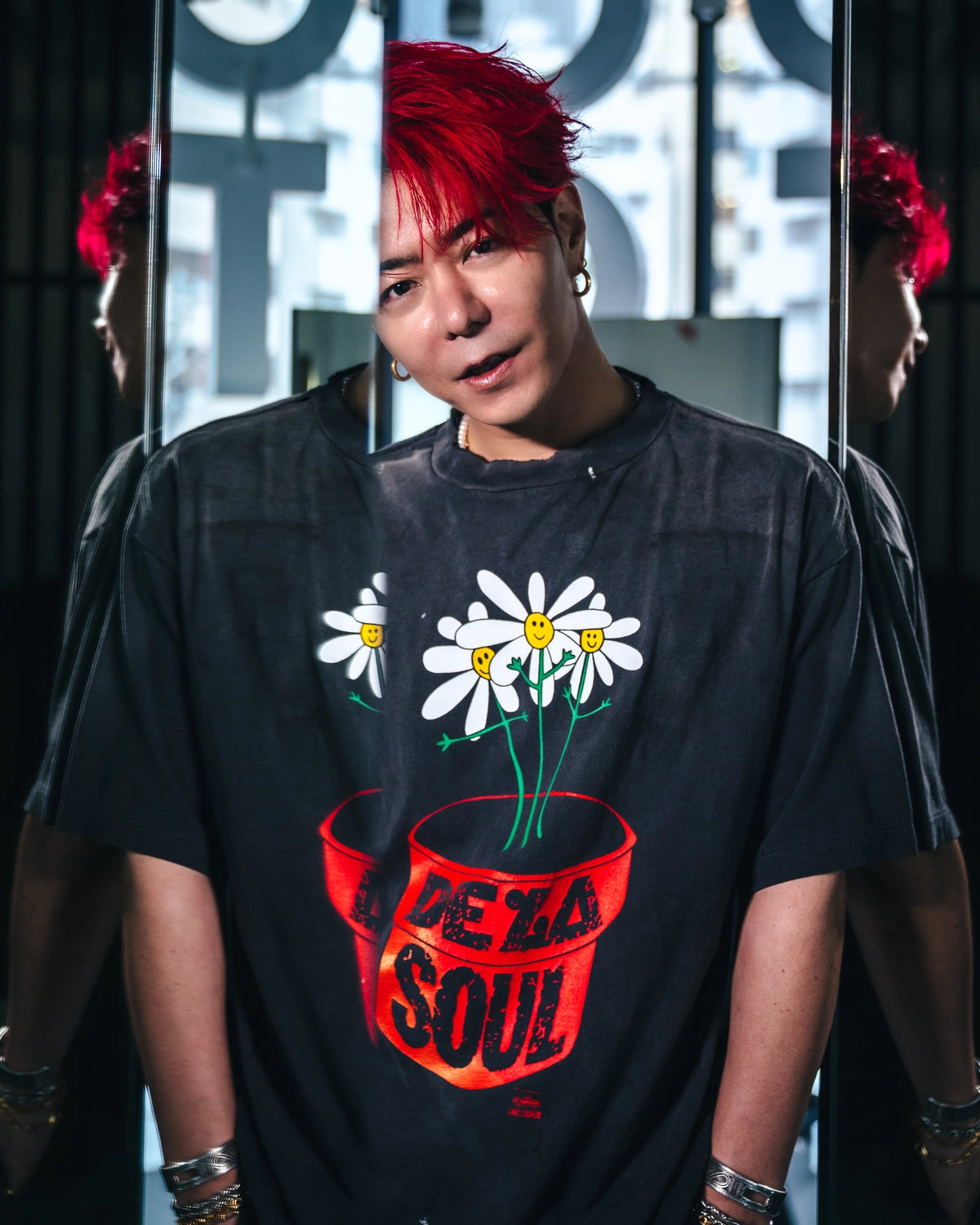 ©︎SAINT Mxxxxxx × DE LA SOUL / DLS_SS TEE-DE LA SOUL (SM-HR1-0000-C18)