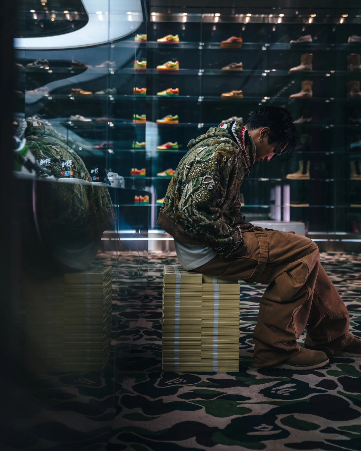 ©︎SAINT Mxxxxxx × A BATHING APE® / BAPE_ZIP HOODIE (SM-HR1-0000-C38)