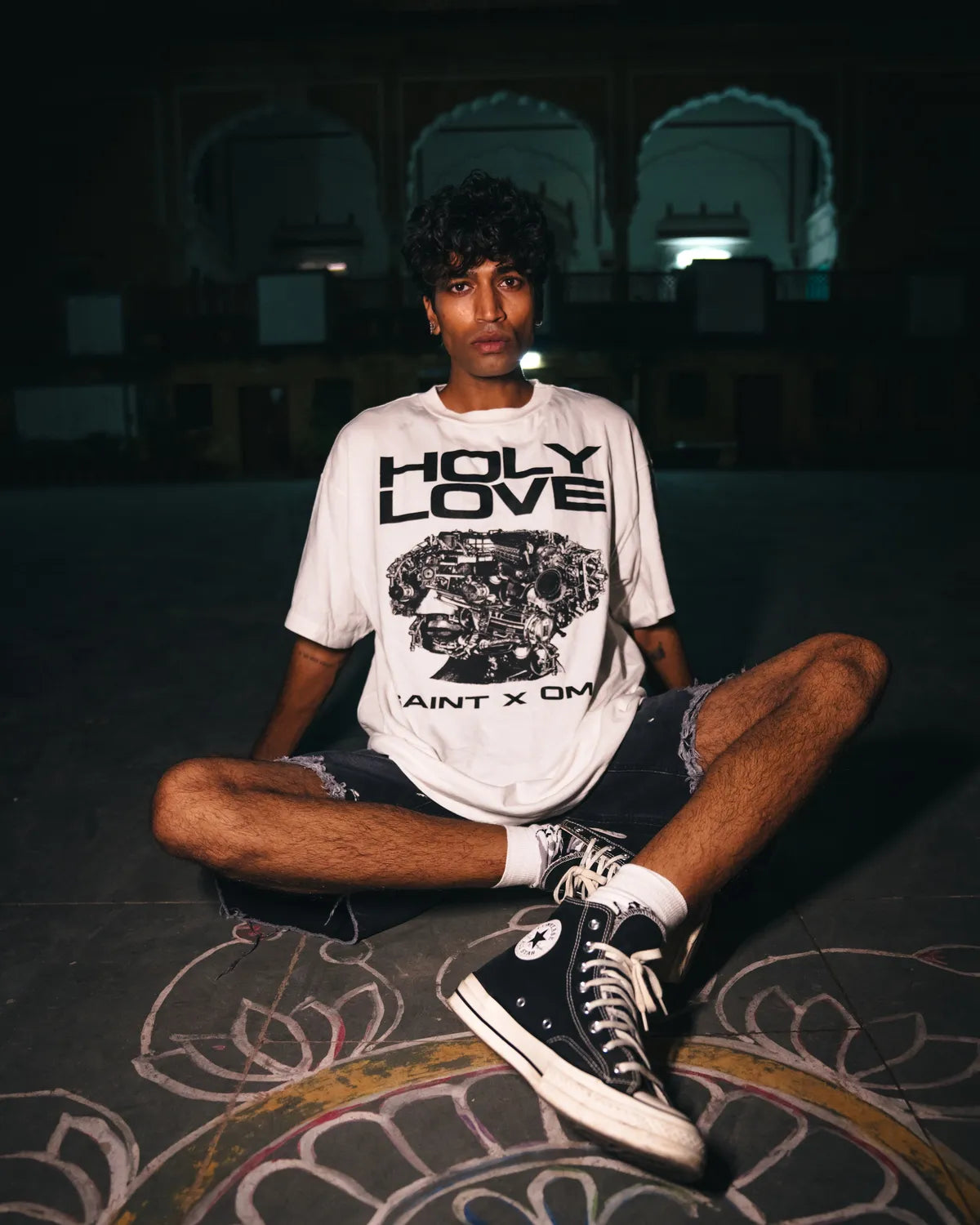 ©︎SAINT Mxxxxxx × KOSUKE KAWAMURA / KK_SS T-SHIRT / HOLY LOVE (SM-MK8-0000-C08)