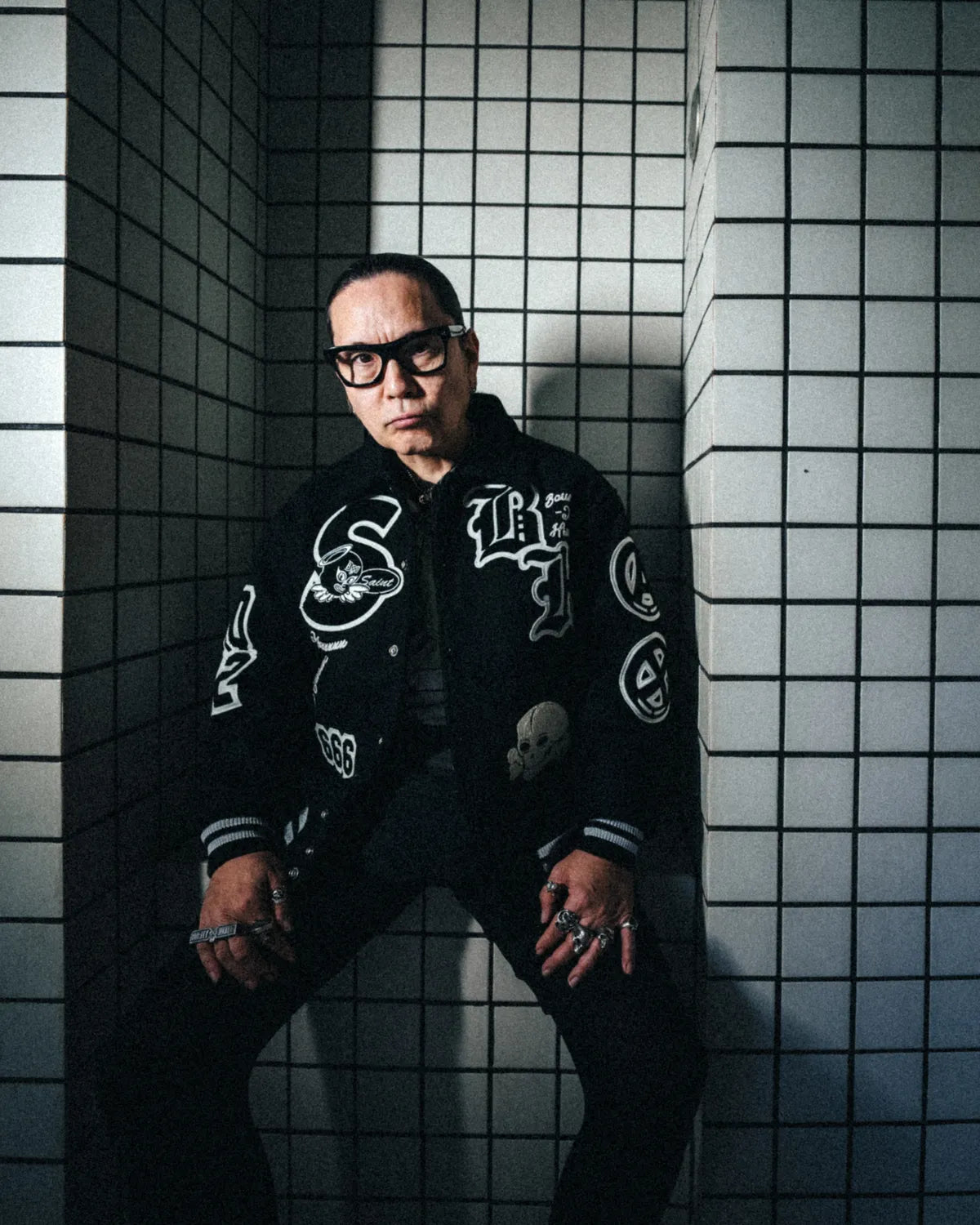 ©︎SAINT Mxxxxxx × BOUNTY HUNTER / BH_VARSITY JKT / SNTHUNTER (SM-MK8-0000-C34)