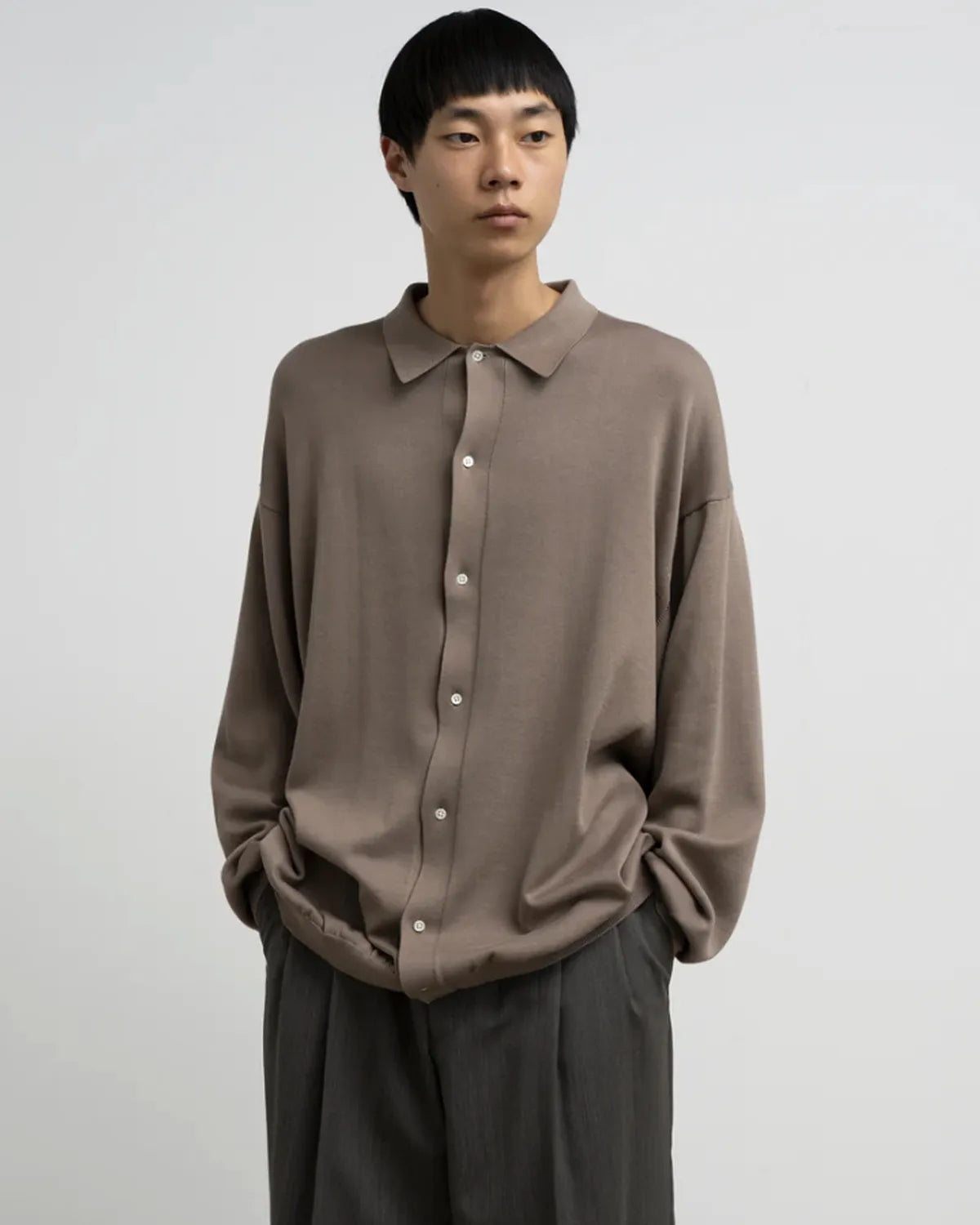 Graphpaper / Suvin High Gauge Knit Oversized L/S Shirt (GU261-80263C)