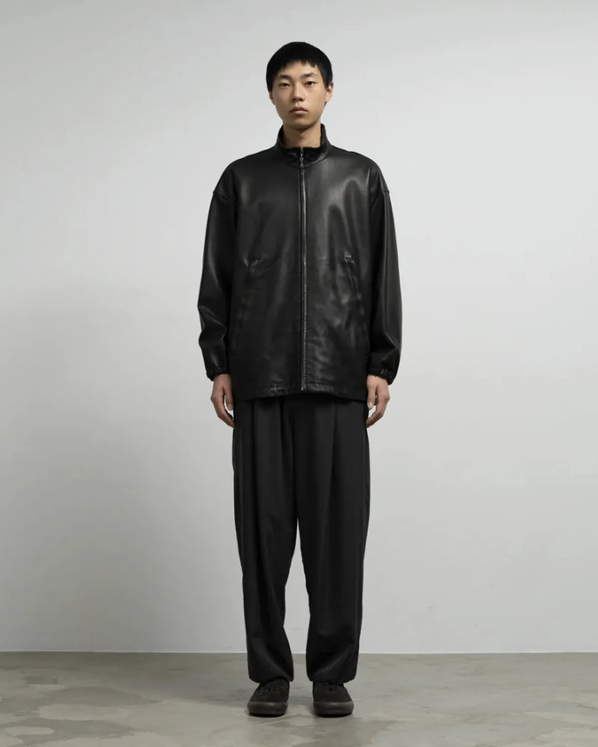 Graphpaper / Lamb Leather Track Jacket (GM261-30404)