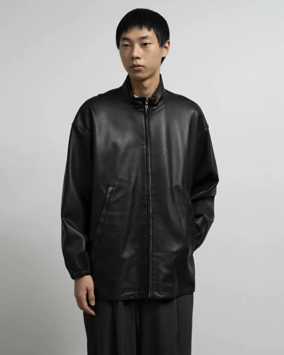 Graphpaper / Lamb Leather Track Jacket (GM261-30404)