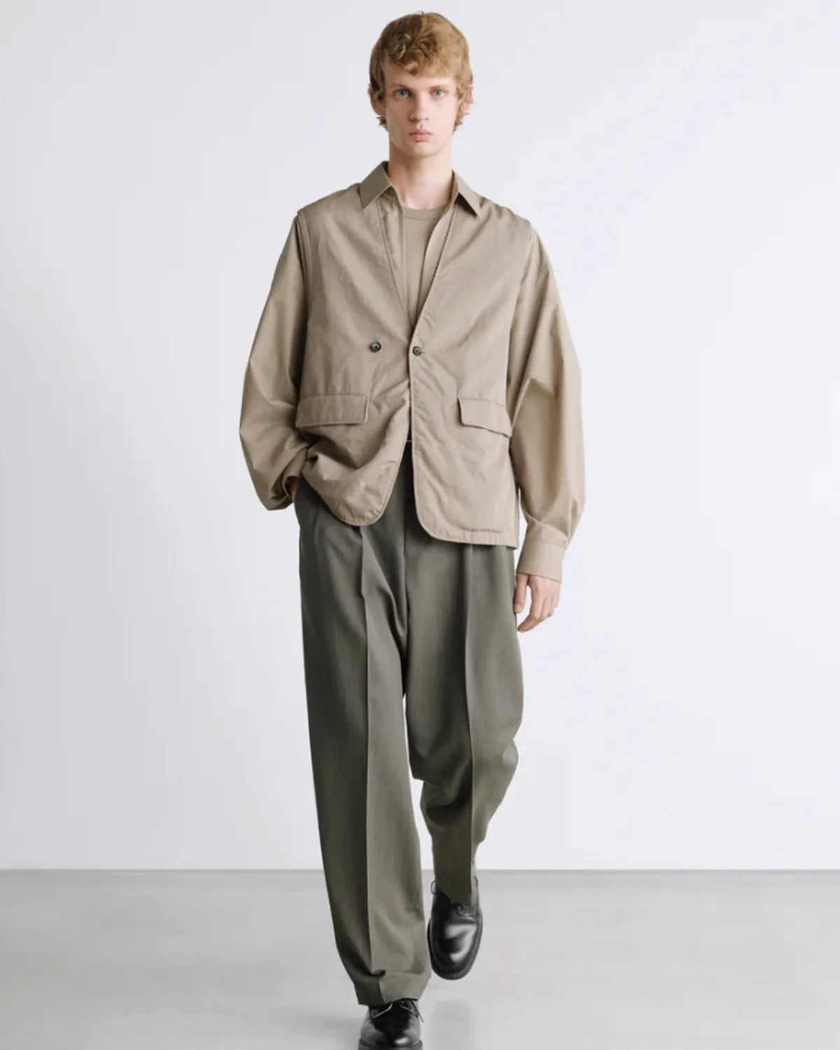 Graphpaper / Fulled Wool Twill Adjustable Vest (GM261-30341)