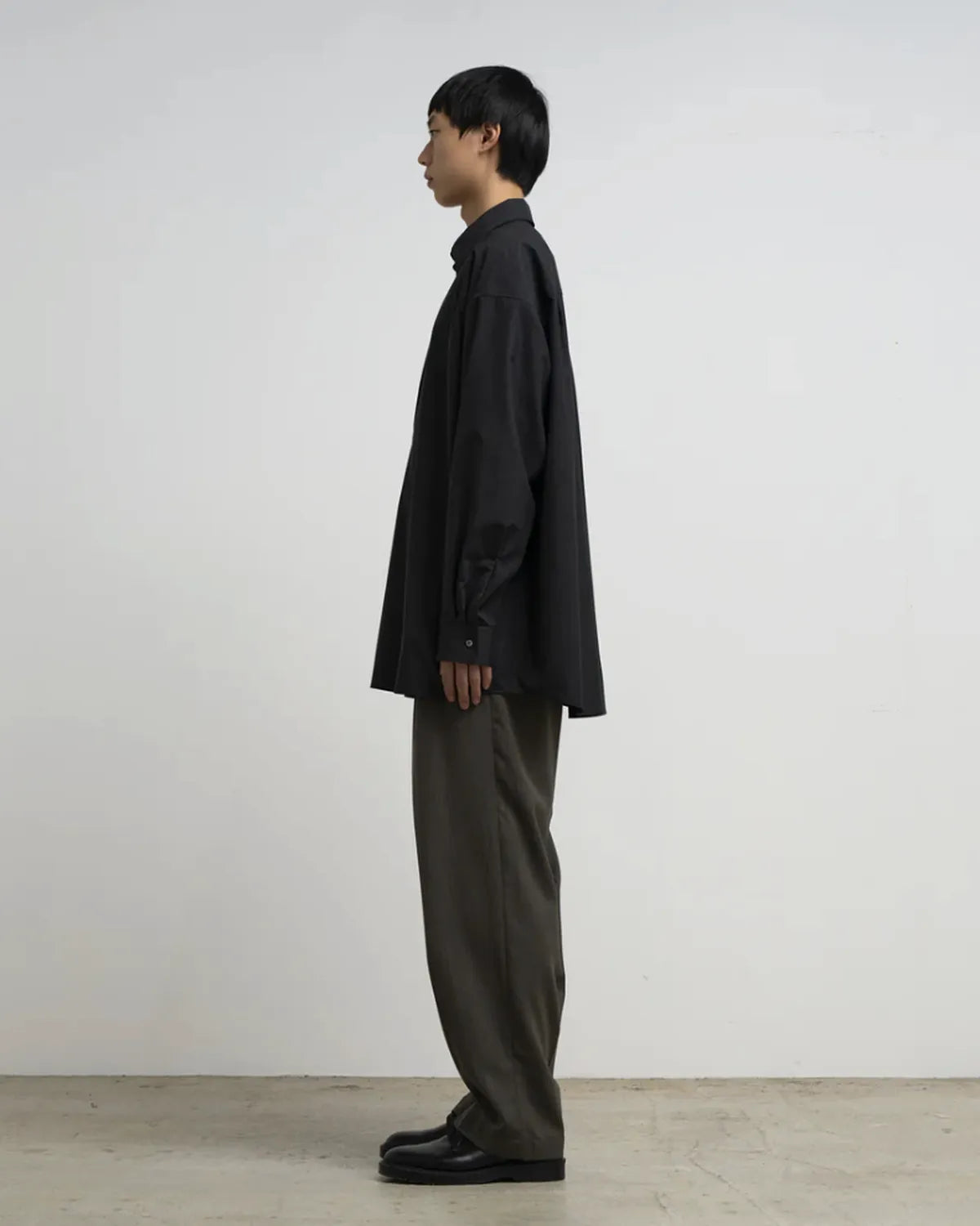 Graphpaper / Fine Wool Heather L/S Skipper Shirt (GU261-50320)