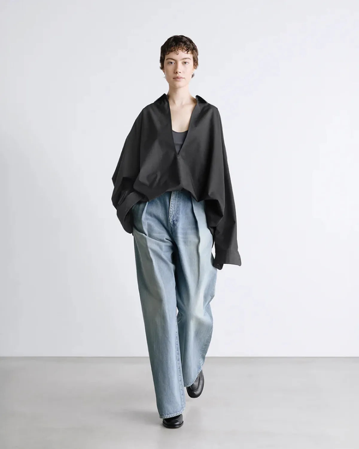 Graphpaper / Fine Wool Heather L/S Skipper Shirt (GU261-50320)