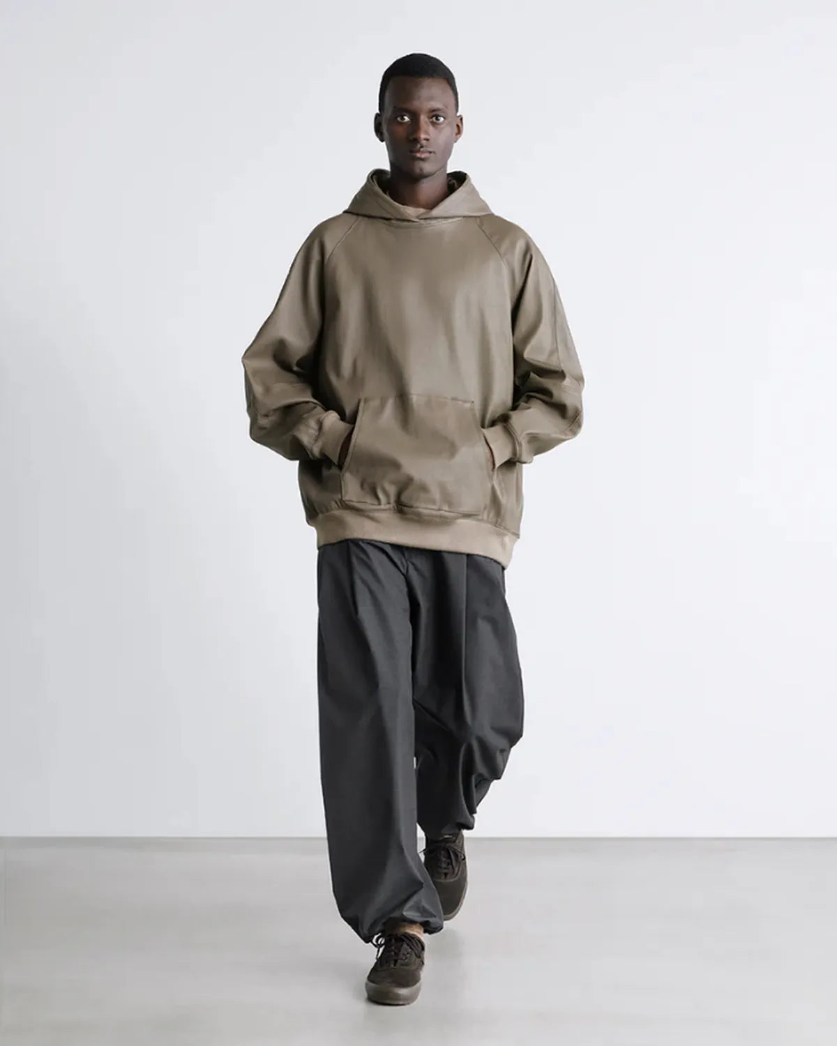 Graphpaper / Fine Wool Heather Drawstring Track Pants (GM261-40322)