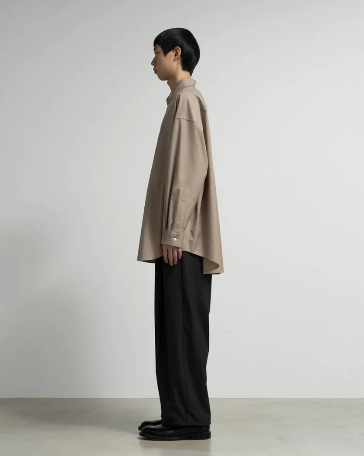 Graphpaper / Fine Wool Heather Oversized L/S B.D. Shirt (GM261-50318)