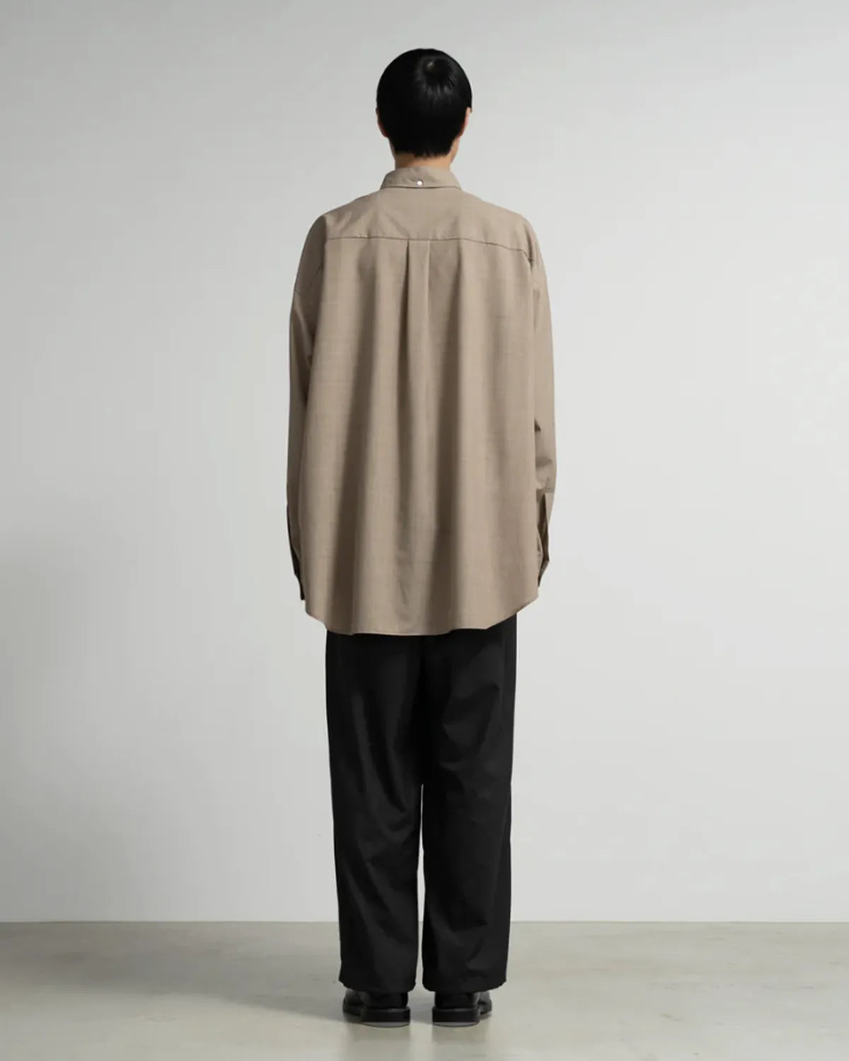 Graphpaper / Fine Wool Heather Oversized L/S B.D. Shirt (GM261-50318)