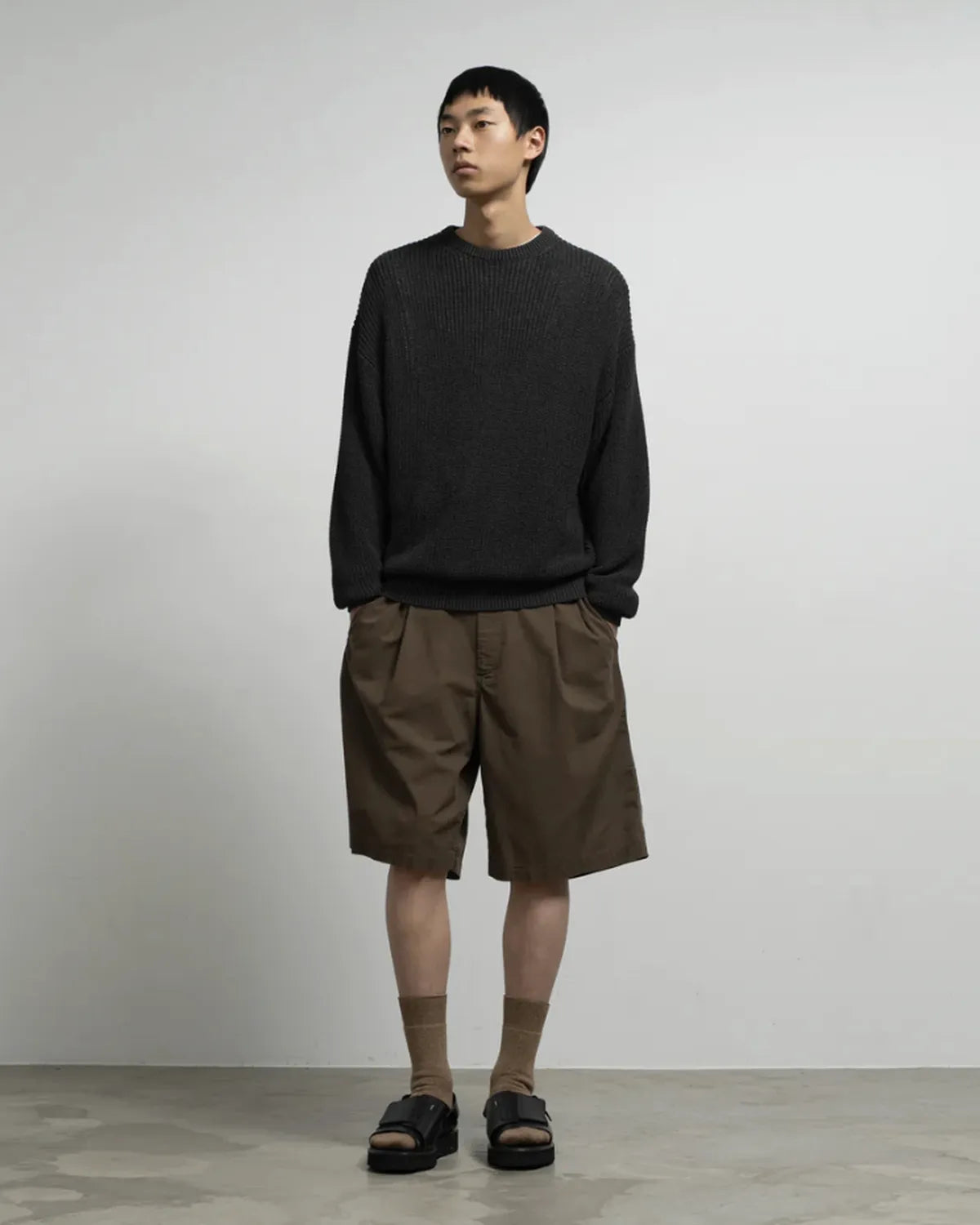 Graphpaper / Cotton Wool Poplin Oversized Shorts (GM261-40309)