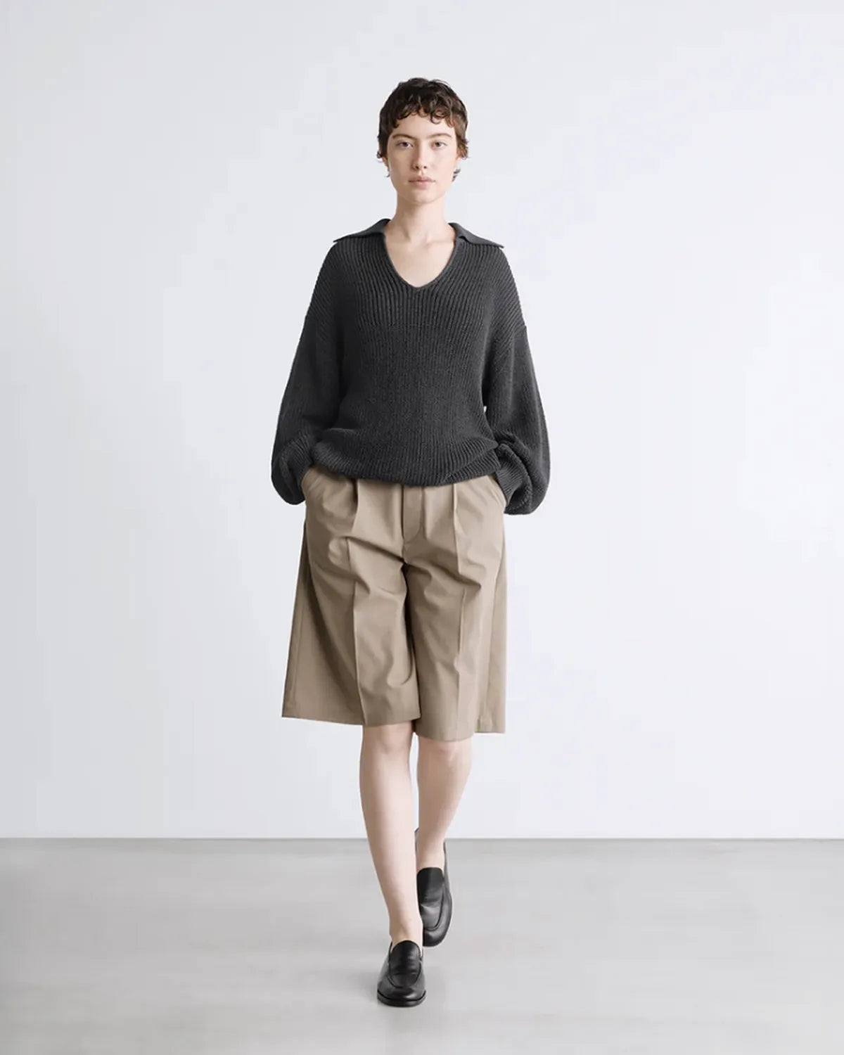 Graphpaper / Coiled Wool Nylon Skipper Knit (GL261-80436)