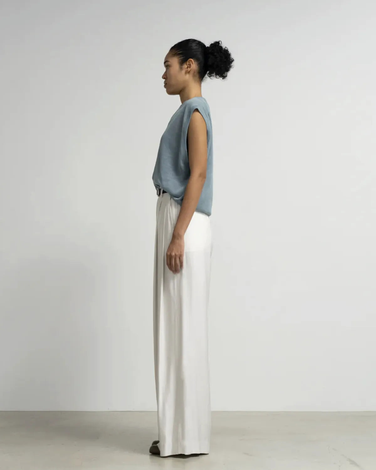 Graphpaper / Coiled Wool Nylon V Neck Knit Vest (GL261-80431)