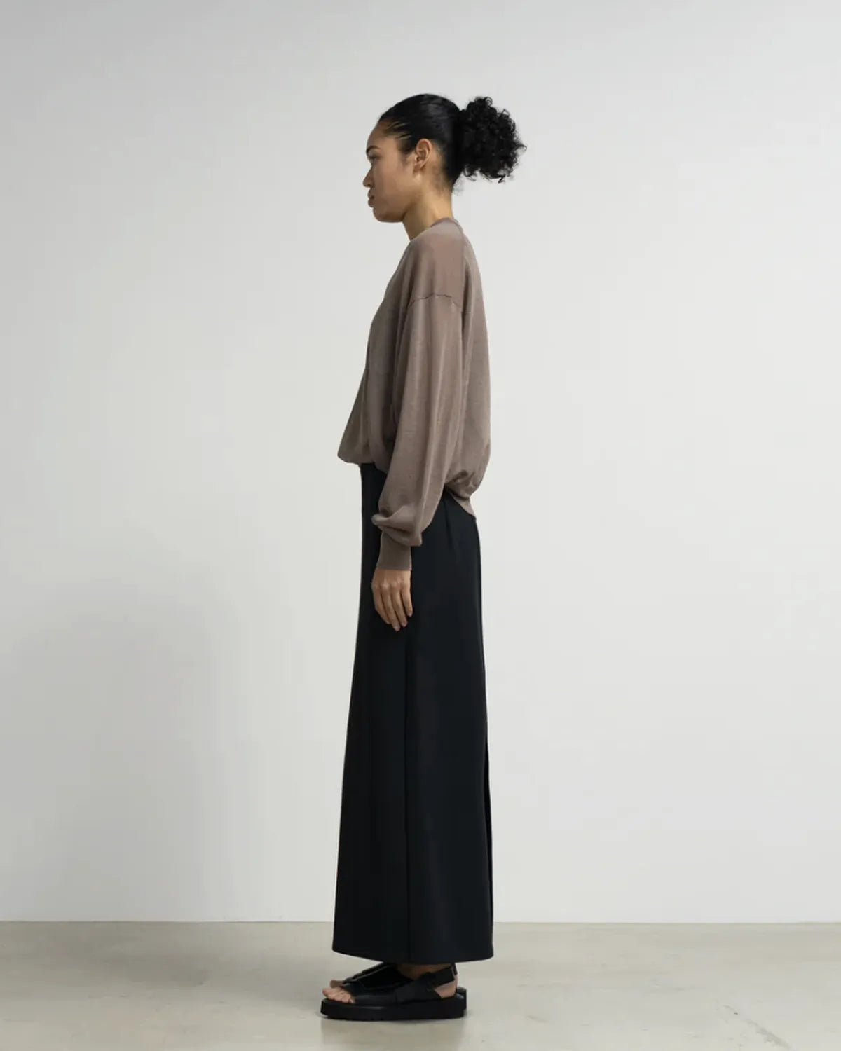 Graphpaper / Coiled Wool Nylon Oversized Crew Neck Knit (GL261-80430)