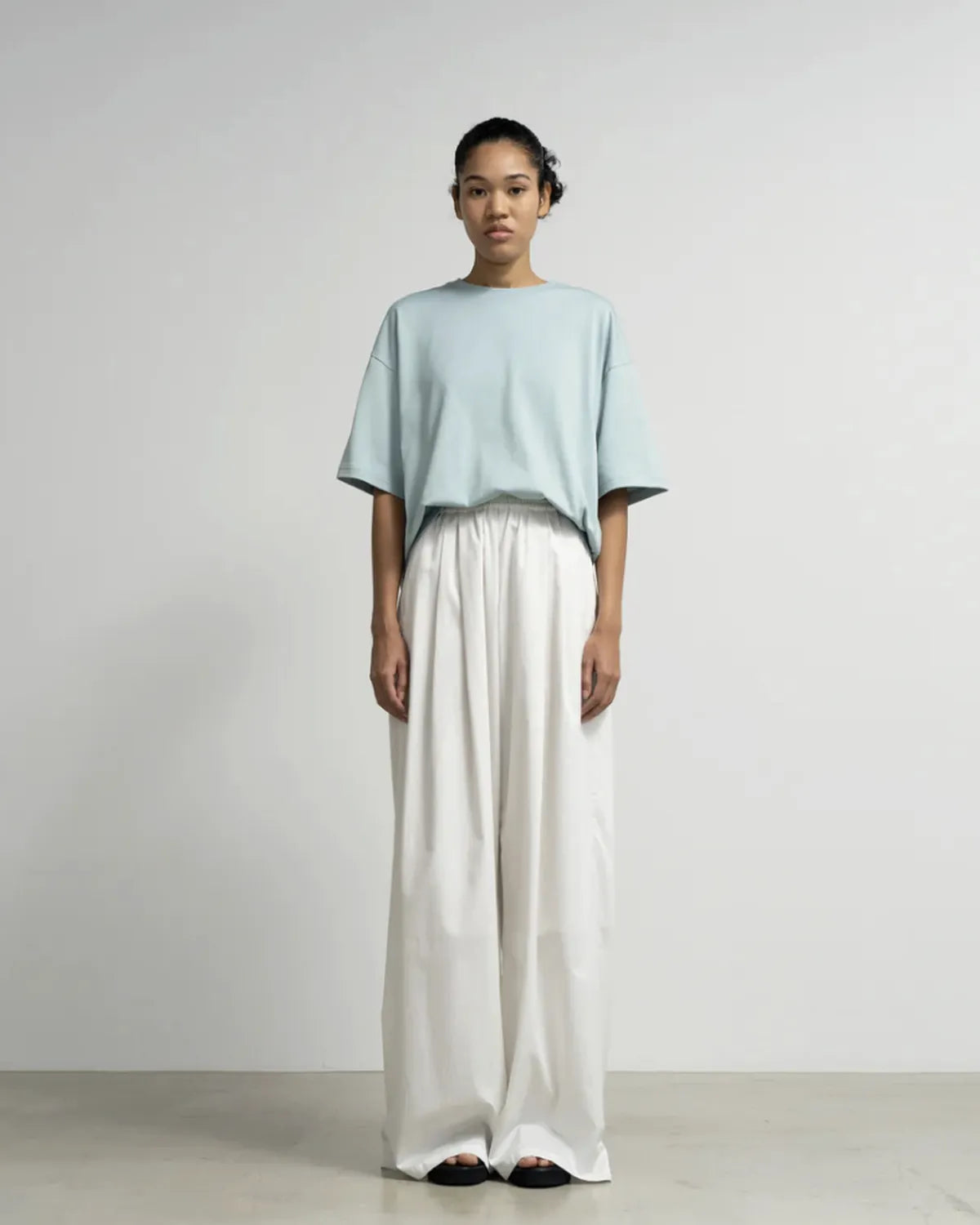 Graphpaper / Silicon Poplin Two Tuck Easy Wide Pants (GL261-40187)