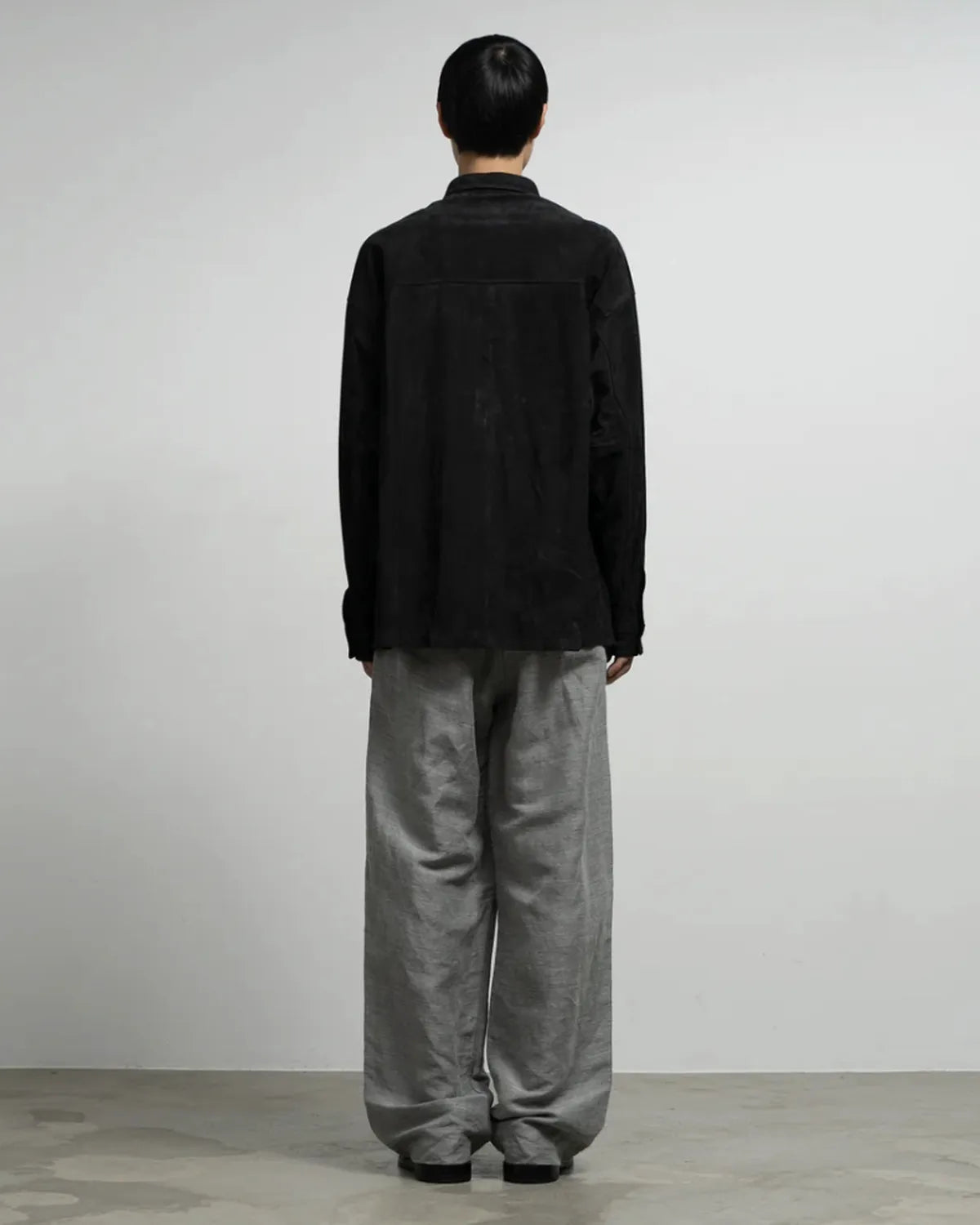 Graphpaper / Cow Nubuck Leather L/S Oversized Regular Collar Shirt (GU261-50406)