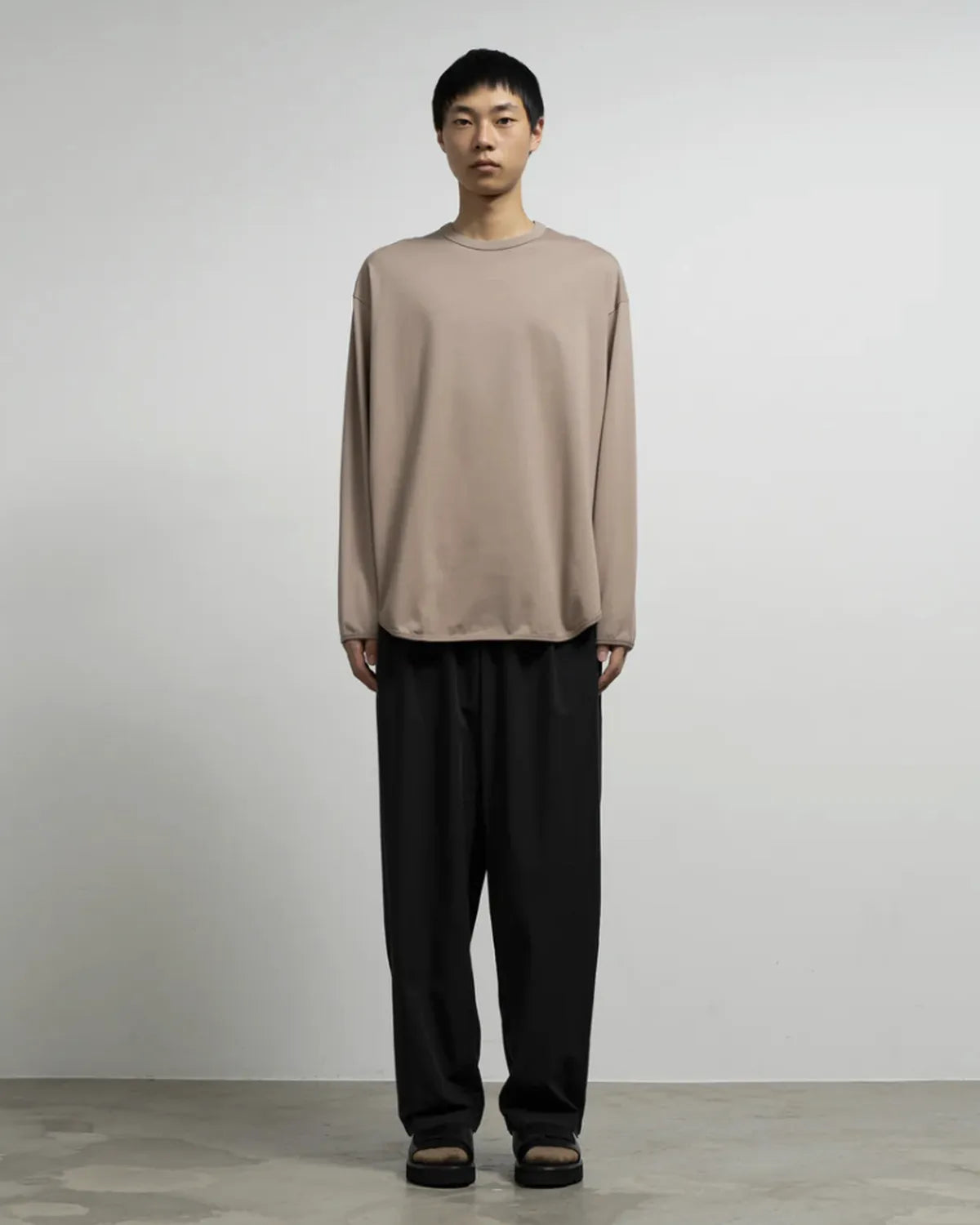 Graphpaper / Tri Spun Cotton Crew Neck Binder L/S Tee (GM261-70349)