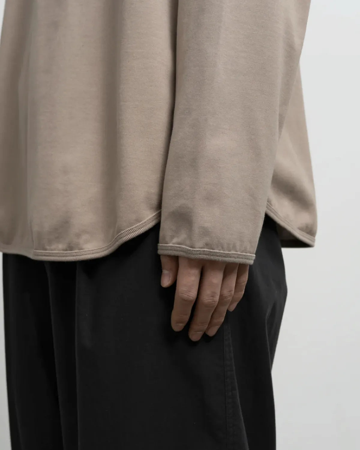 Graphpaper / Tri Spun Cotton Crew Neck Binder L/S Tee (GM261-70349)