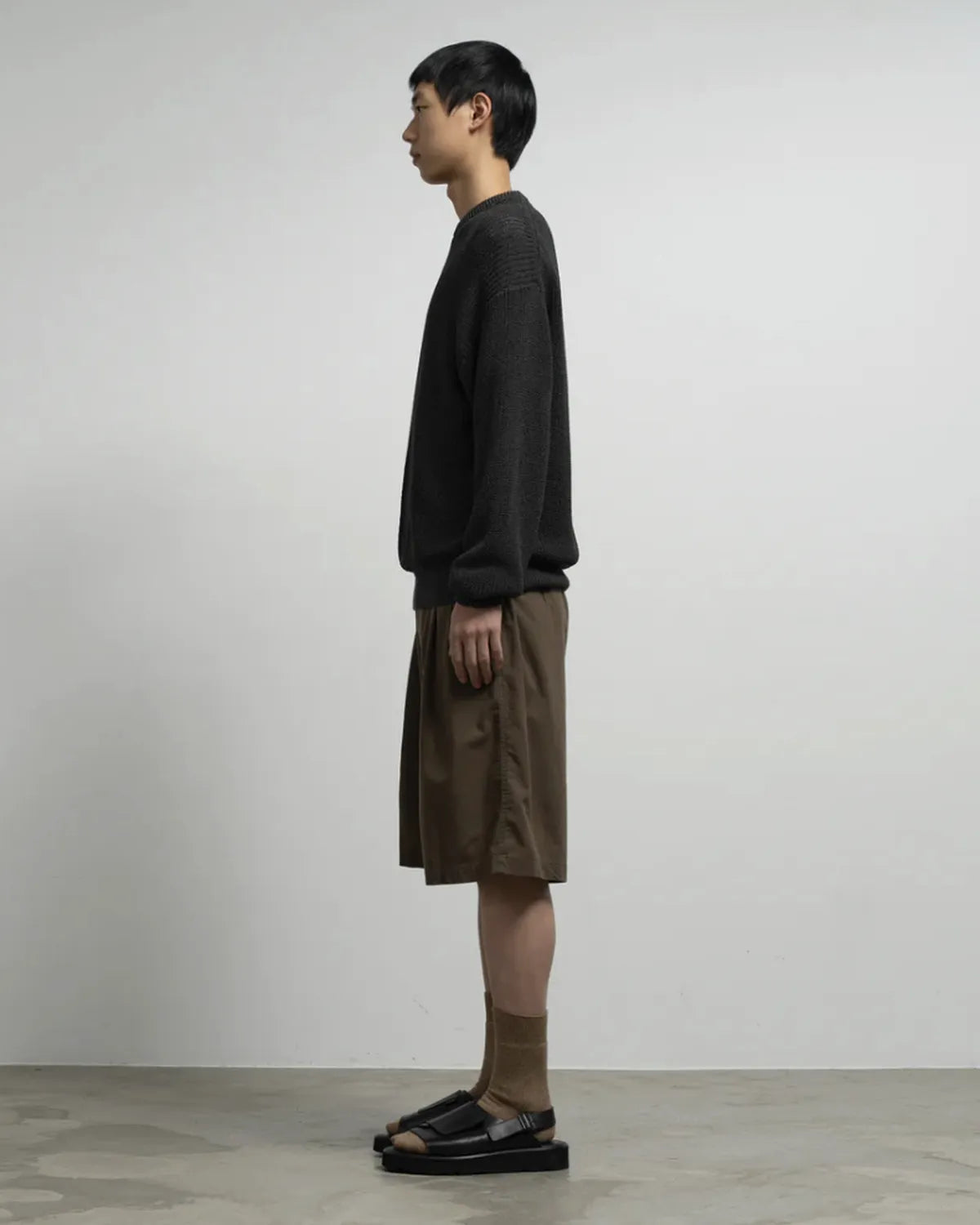 Graphpaper / Coiled Wool Nylon Crew Neck Knit (GM261-80433)