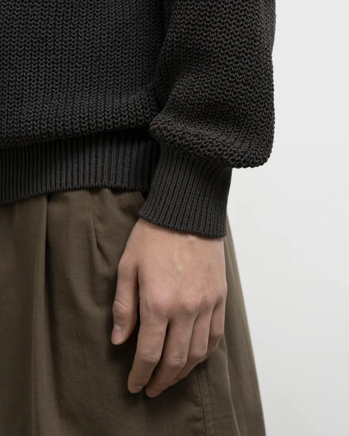 Graphpaper / Coiled Wool Nylon Crew Neck Knit (GM261-80433)