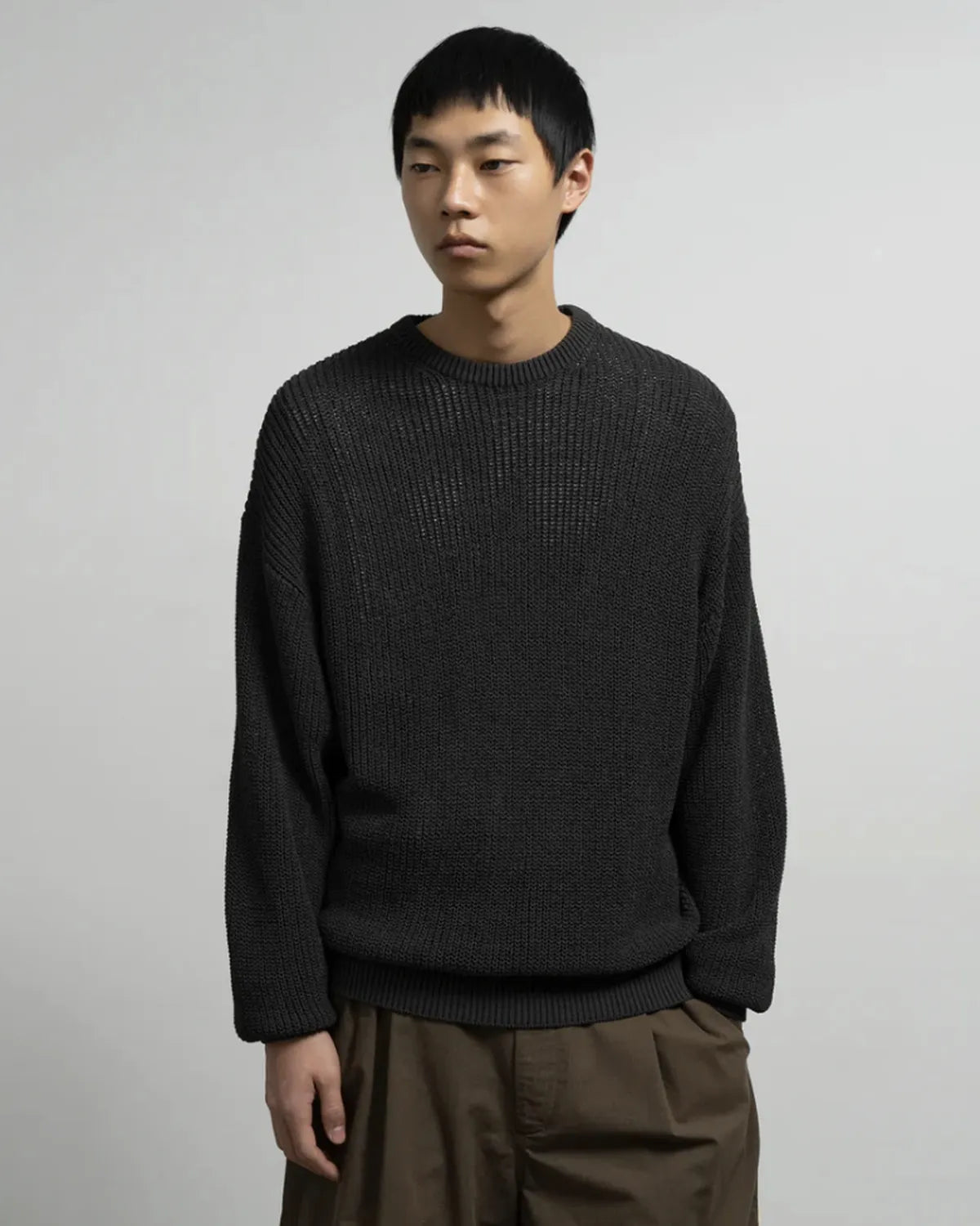 Graphpaper / Coiled Wool Nylon Crew Neck Knit (GM261-80433)