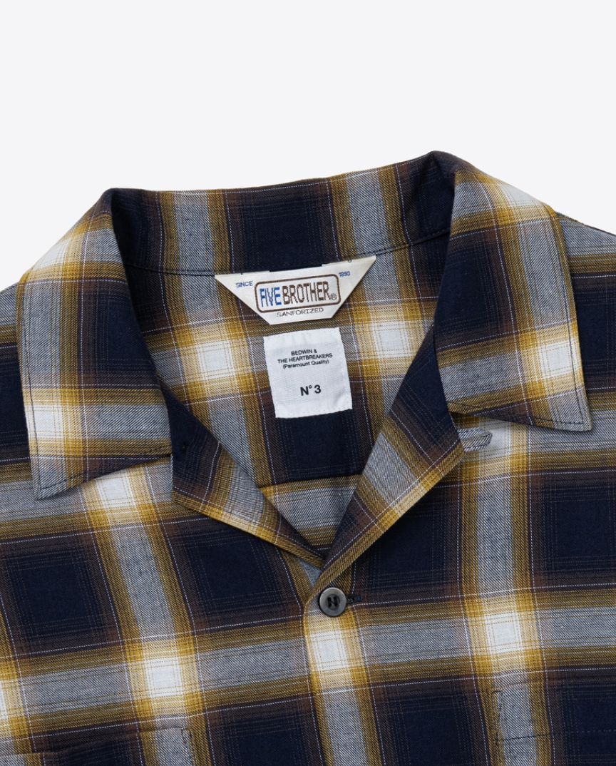BEDWIN & THE HEARTBREAKERS / FIVE BROTER Ex. L/S CHECK SHIRT "VIN" (26SB1762)