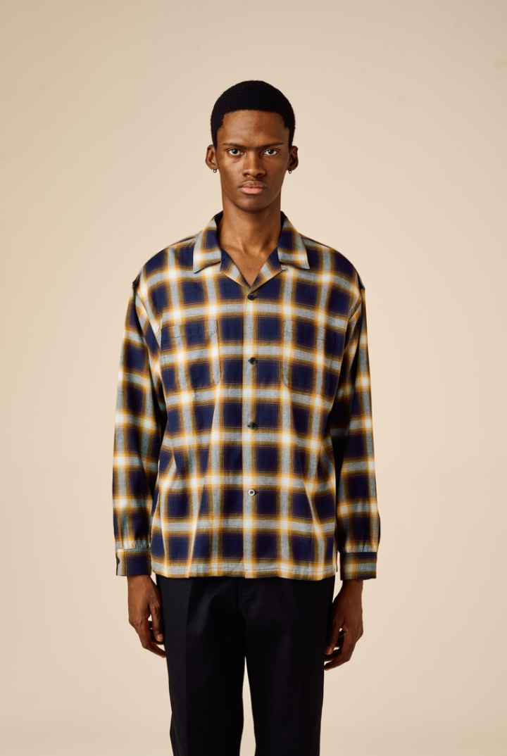 BEDWIN & THE HEARTBREAKERS / FIVE BROTER Ex. L/S CHECK SHIRT "VIN" (26SB1762)