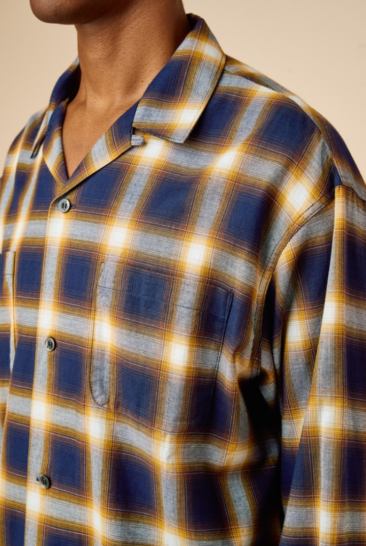 BEDWIN & THE HEARTBREAKERS / FIVE BROTER Ex. L/S CHECK SHIRT "VIN" (26SB1762)