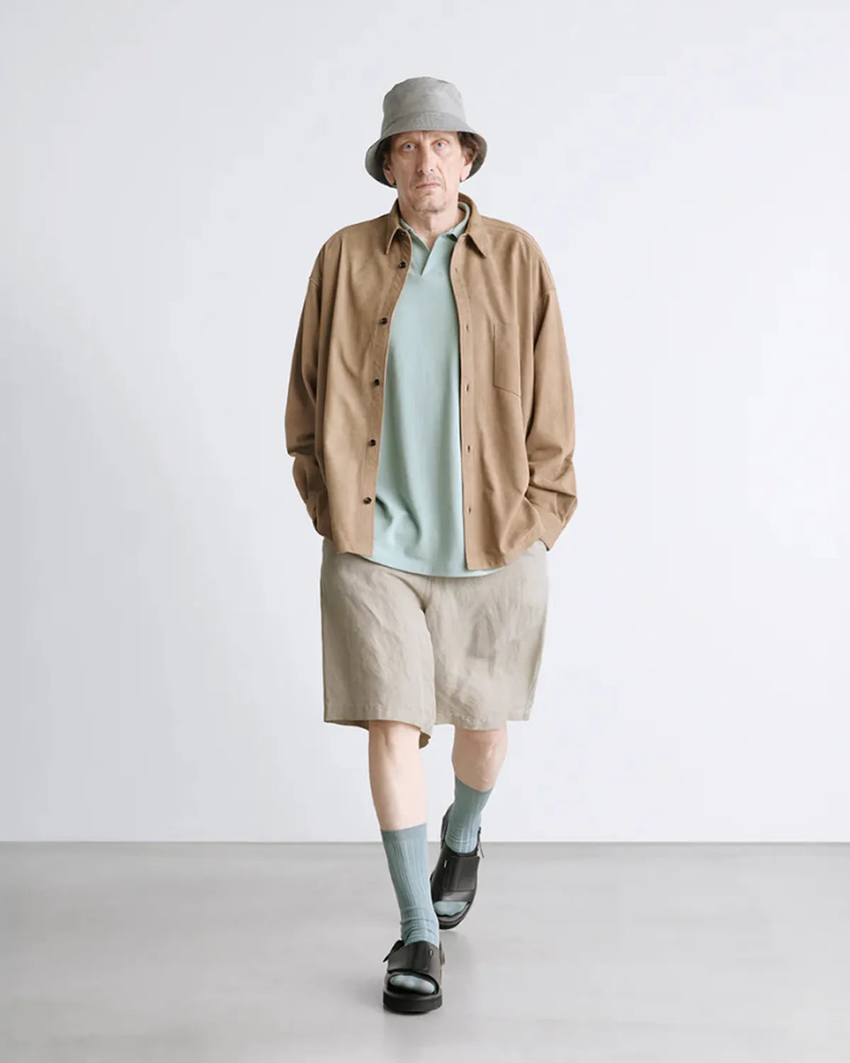 Graphpaper / Linen Cupro Back Satin Bucket Hat (GU261-90372)
