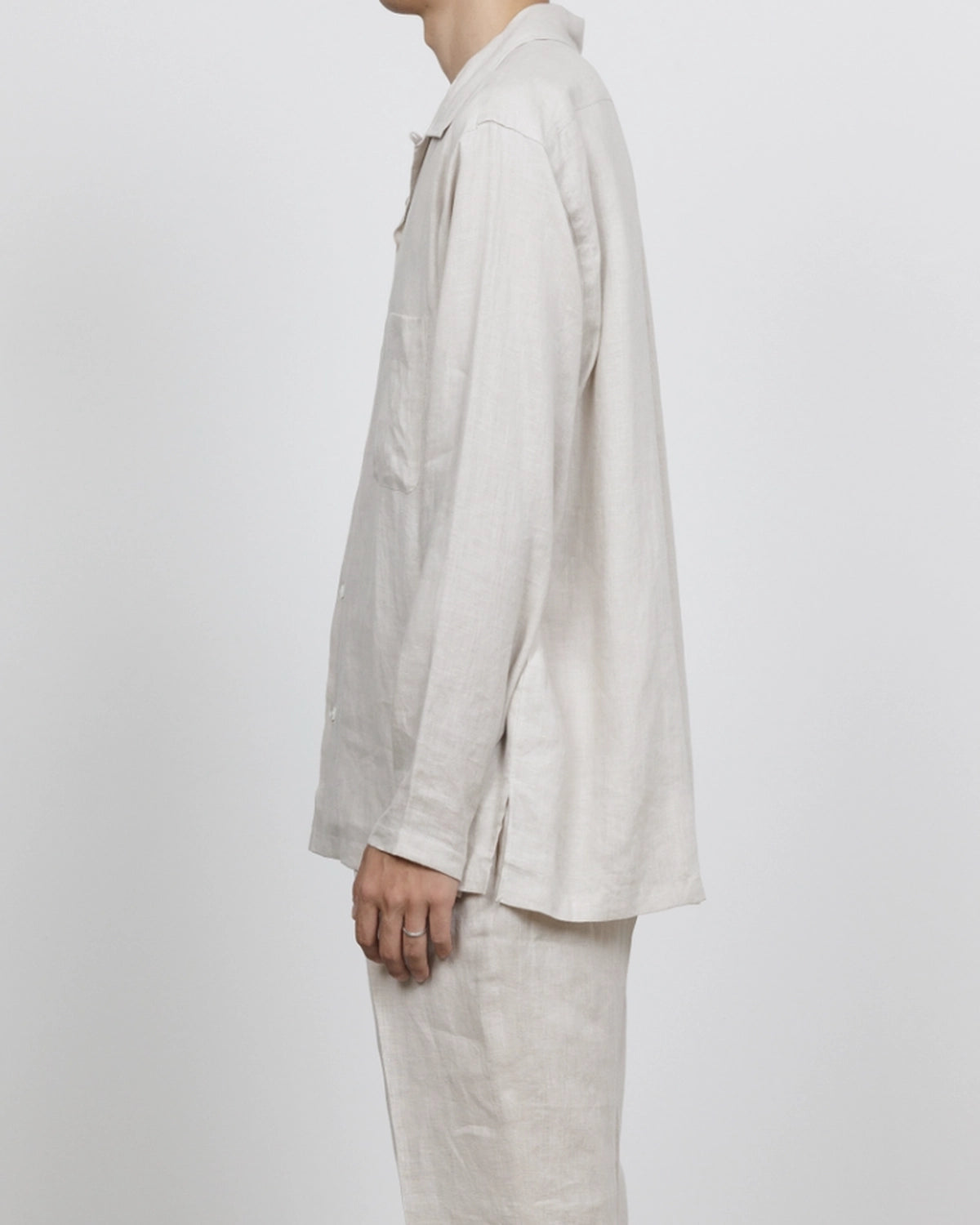 MARKAWARE / Hemp Shirting Comfort Fit Open Collar Shirt (A26A22SH02C)