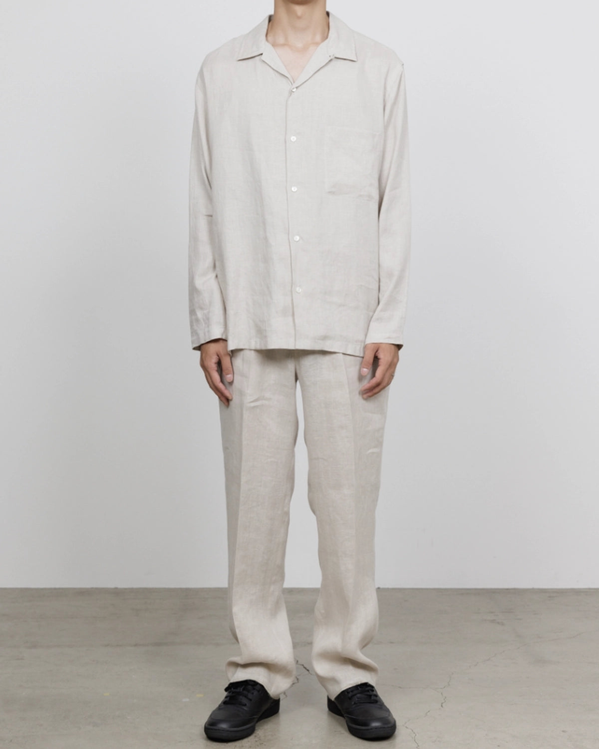 MARKAWARE / Hemp Shirting Comfort Fit Open Collar Shirt (A26A22SH02C)