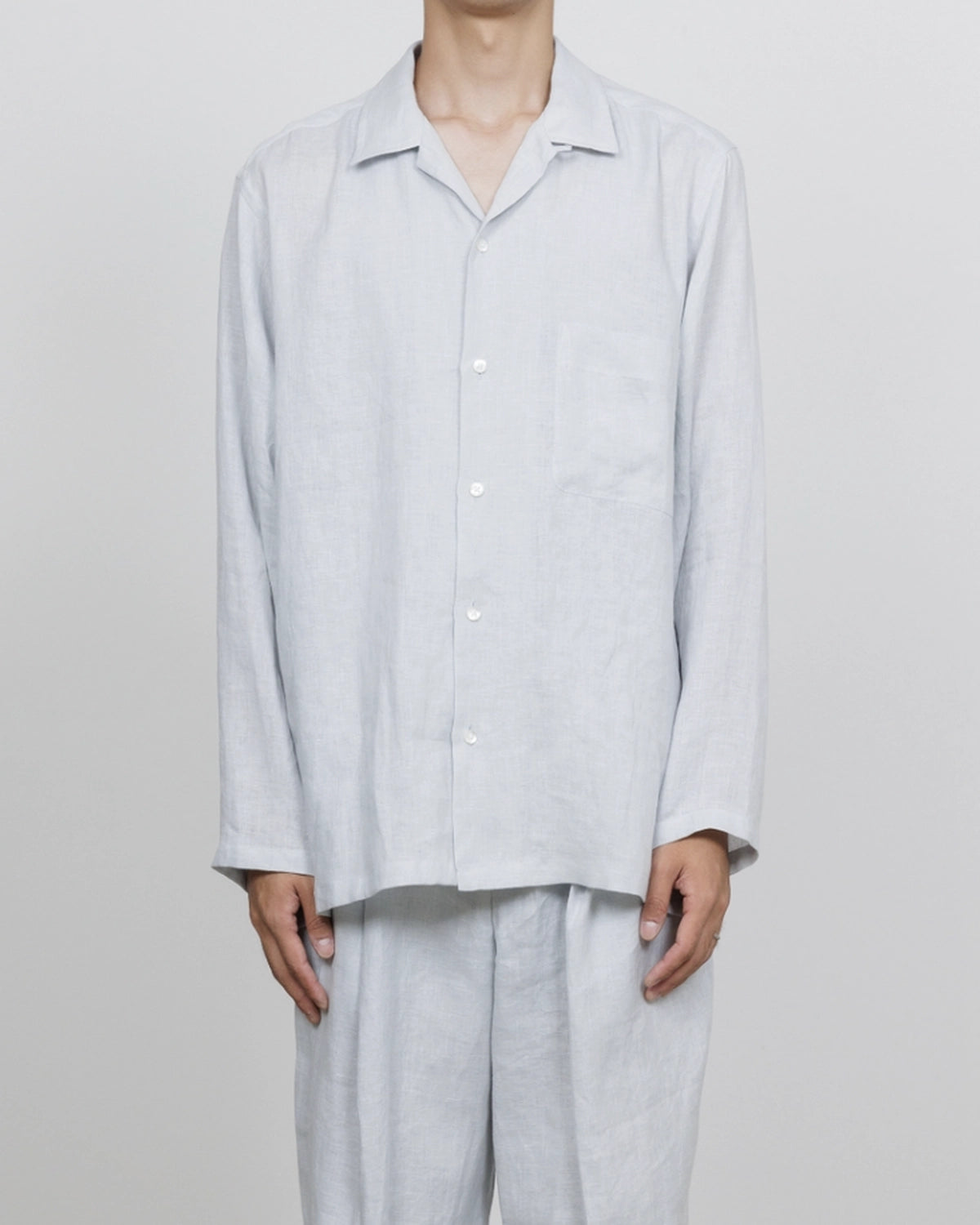 MARKAWARE / Hemp Shirting Comfort Fit Open Collar Shirt (A26A22SH02C)
