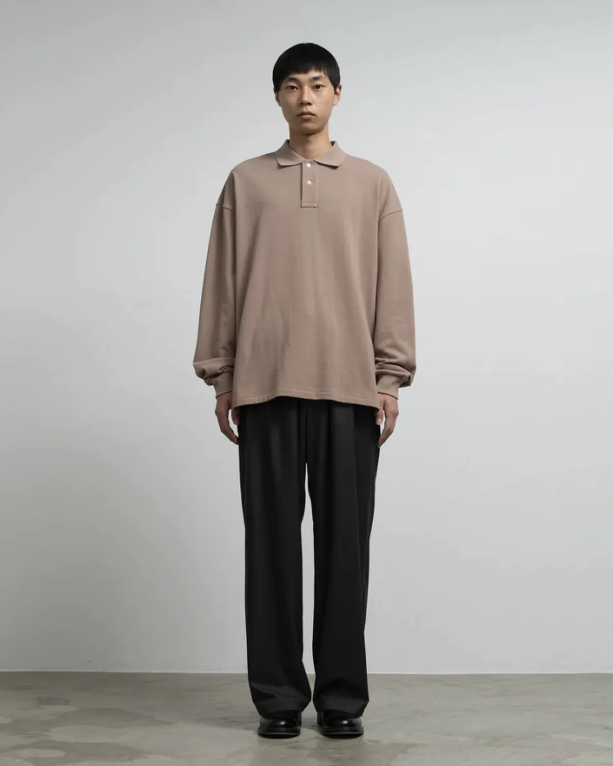 Graphpaper / Cotton Pique Jersey L/S Polo (GM261-70417)